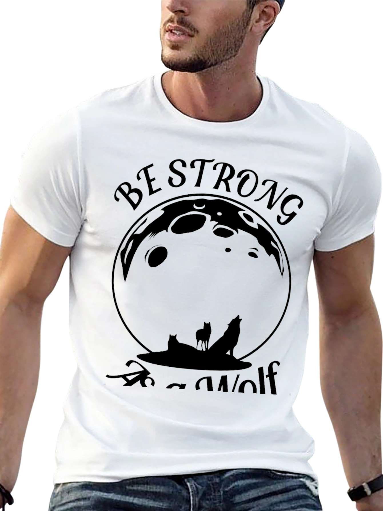 Be Strong As A Wolf Graphic Tee