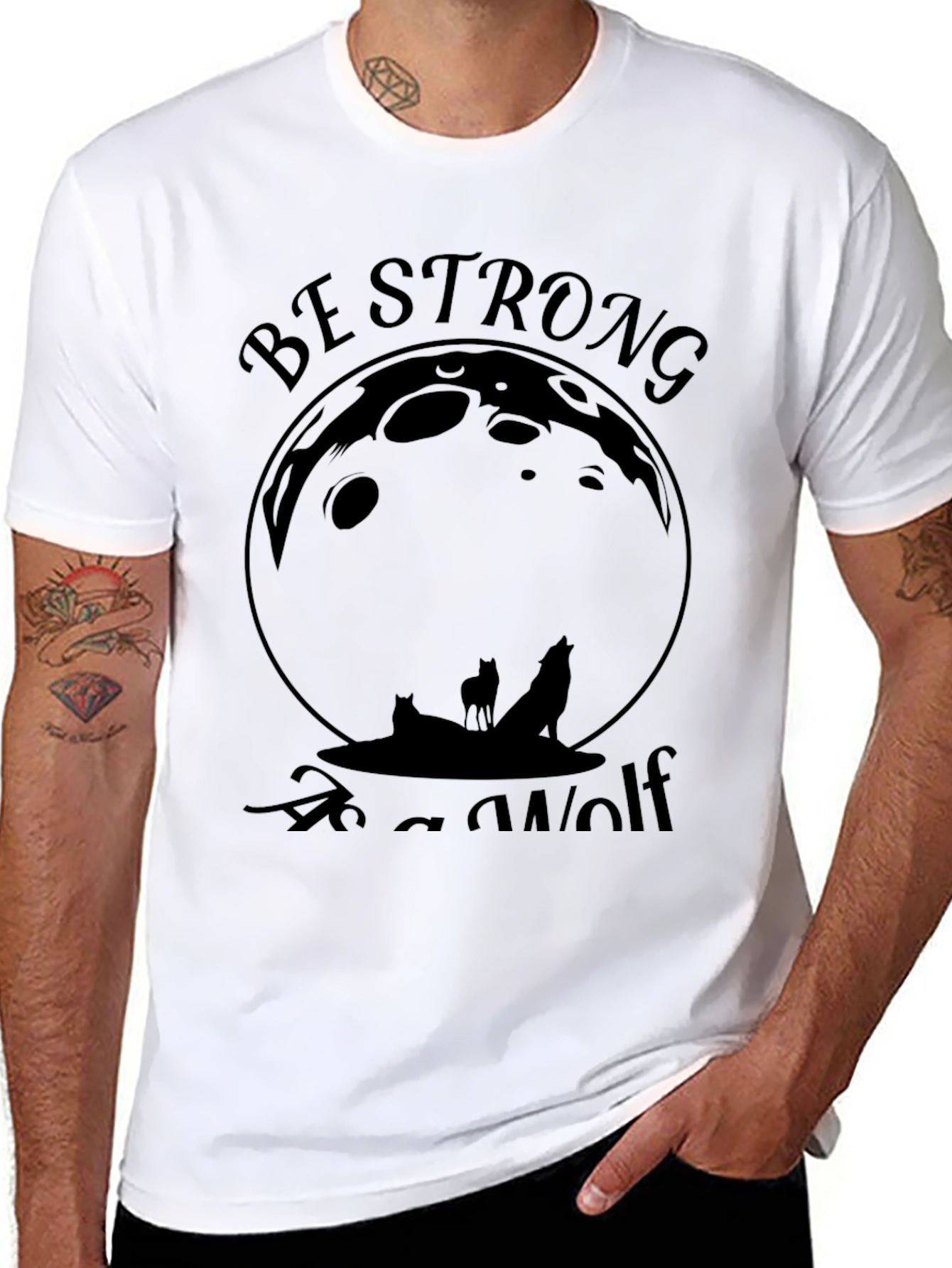 Be Strong As A Wolf Graphic Tee