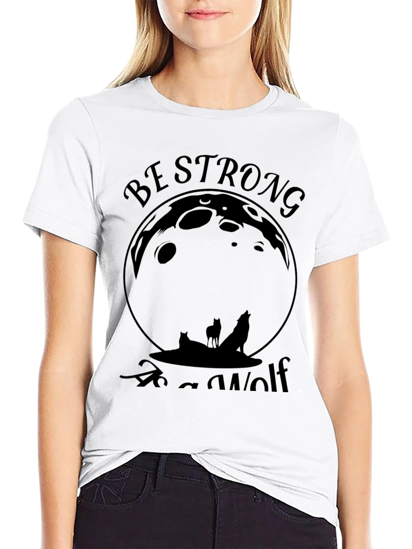 Be Strong As A Wolf Graphic Tee