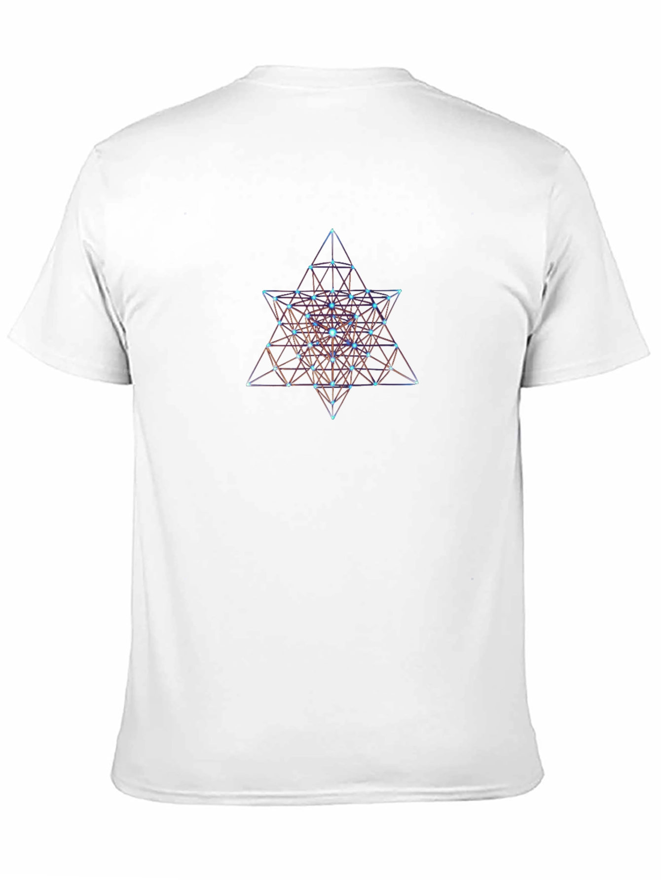Geometric Star Design Black T-Shirt