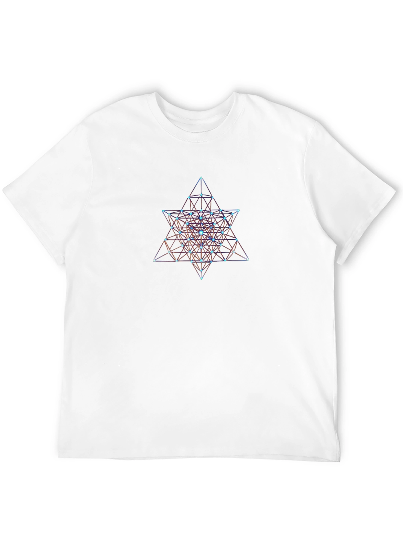Geometric Star Design Black T-Shirt