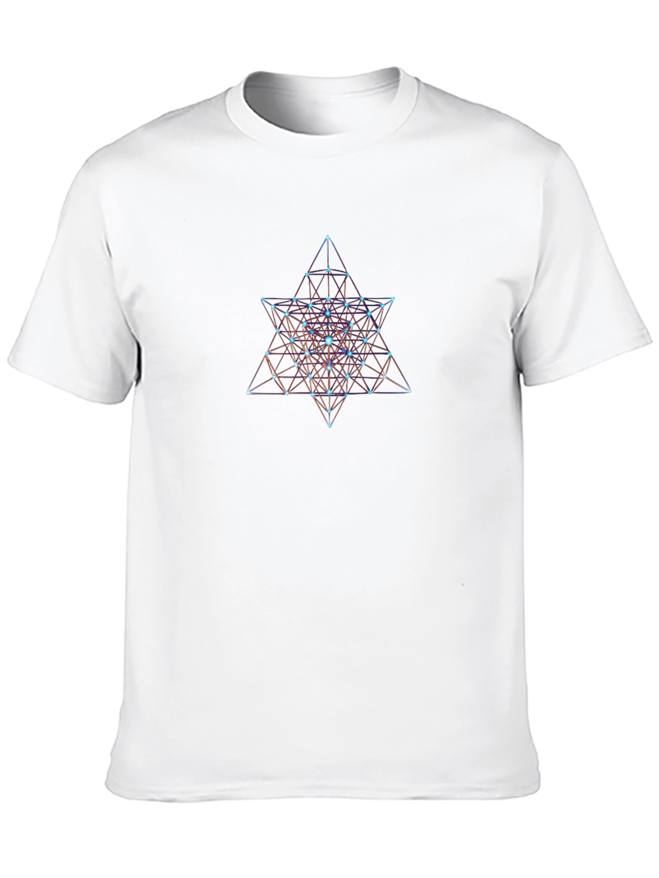 Geometric Star Design Black T-Shirt