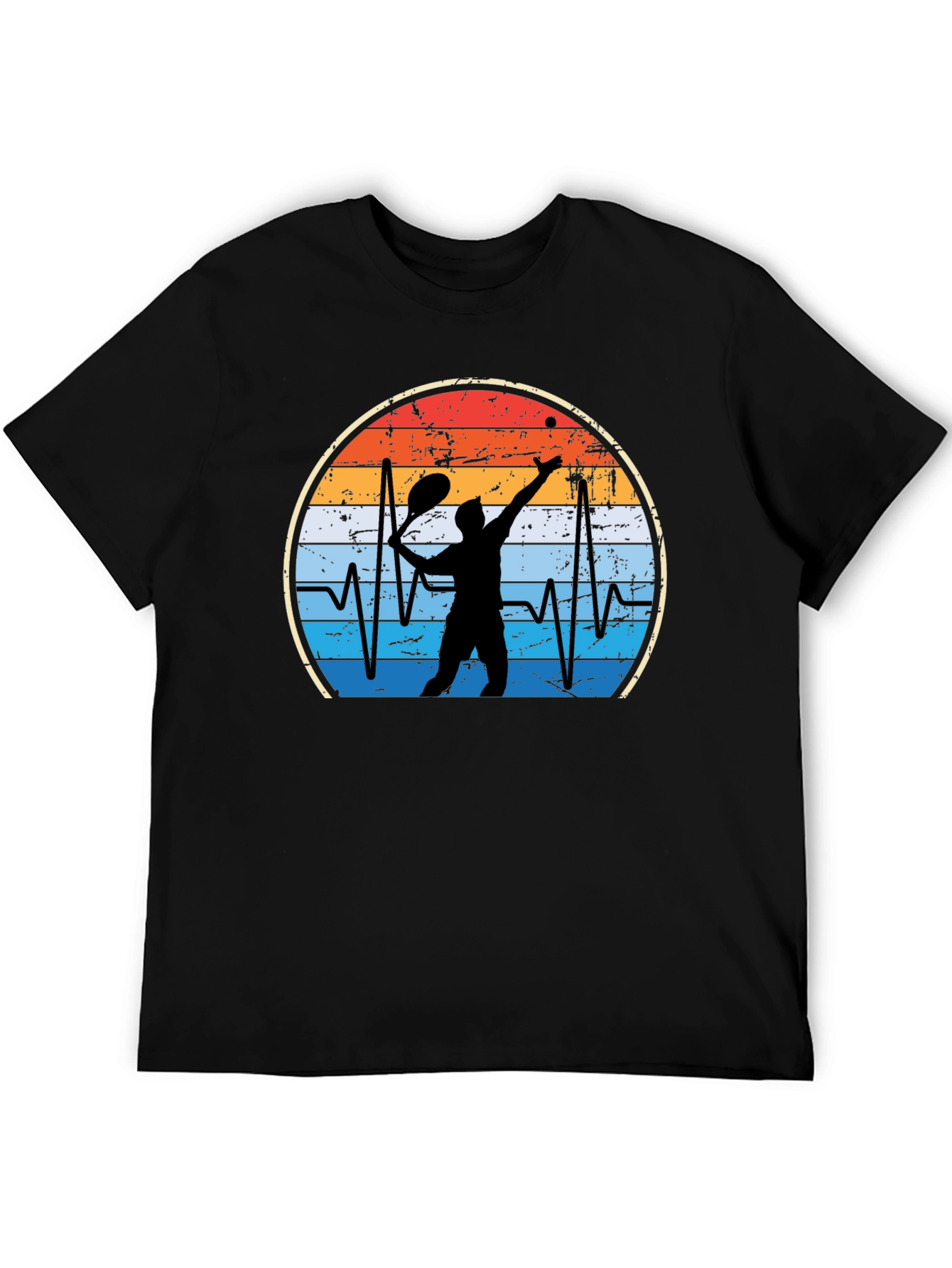 Tennis Heartbeat Graphic Tee - Sporty Comfort