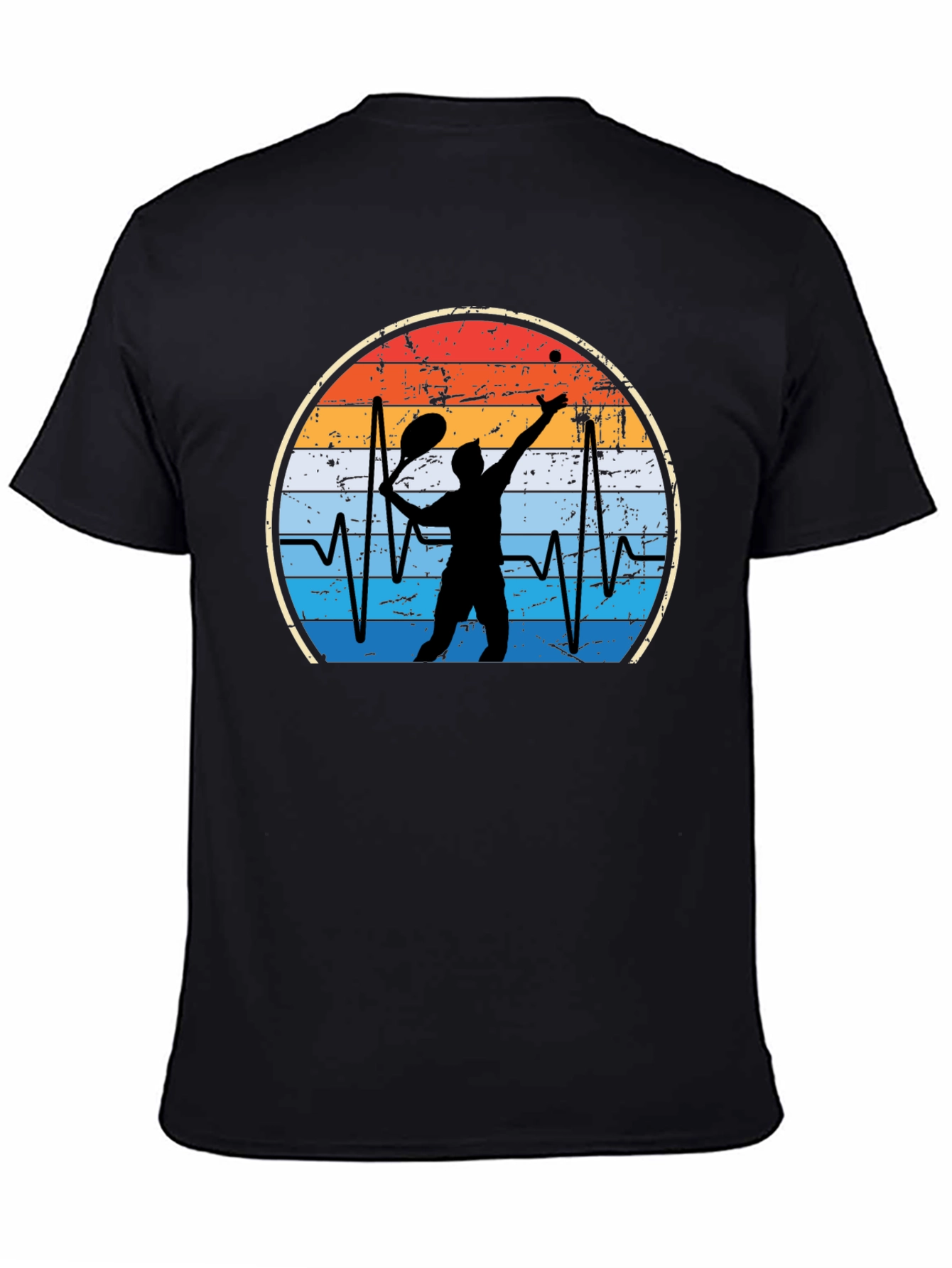 Tennis Heartbeat Graphic Tee - Sporty Comfort