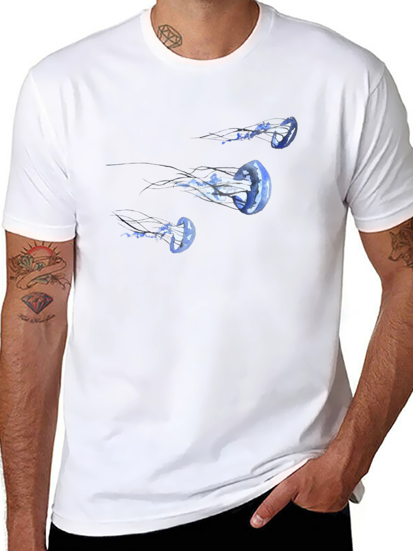 Jellyfish Graphic Black T-Shirt