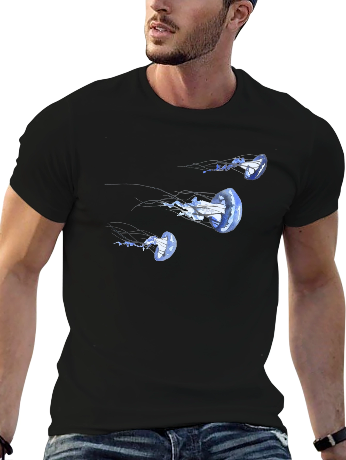 Jellyfish Graphic Black T-Shirt