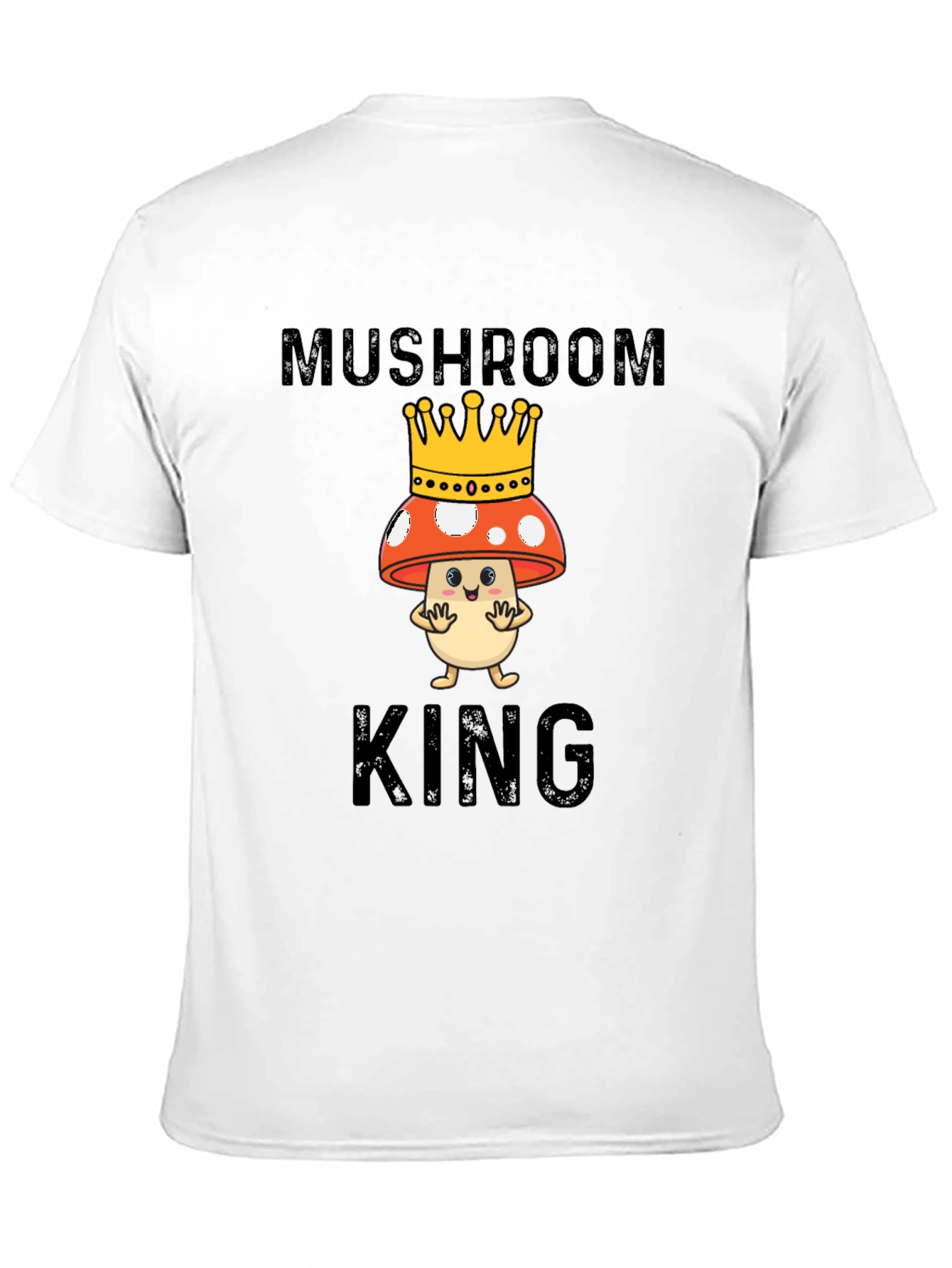 Mushroom King Graphic Tee - Funny Cartoon T-Shirt