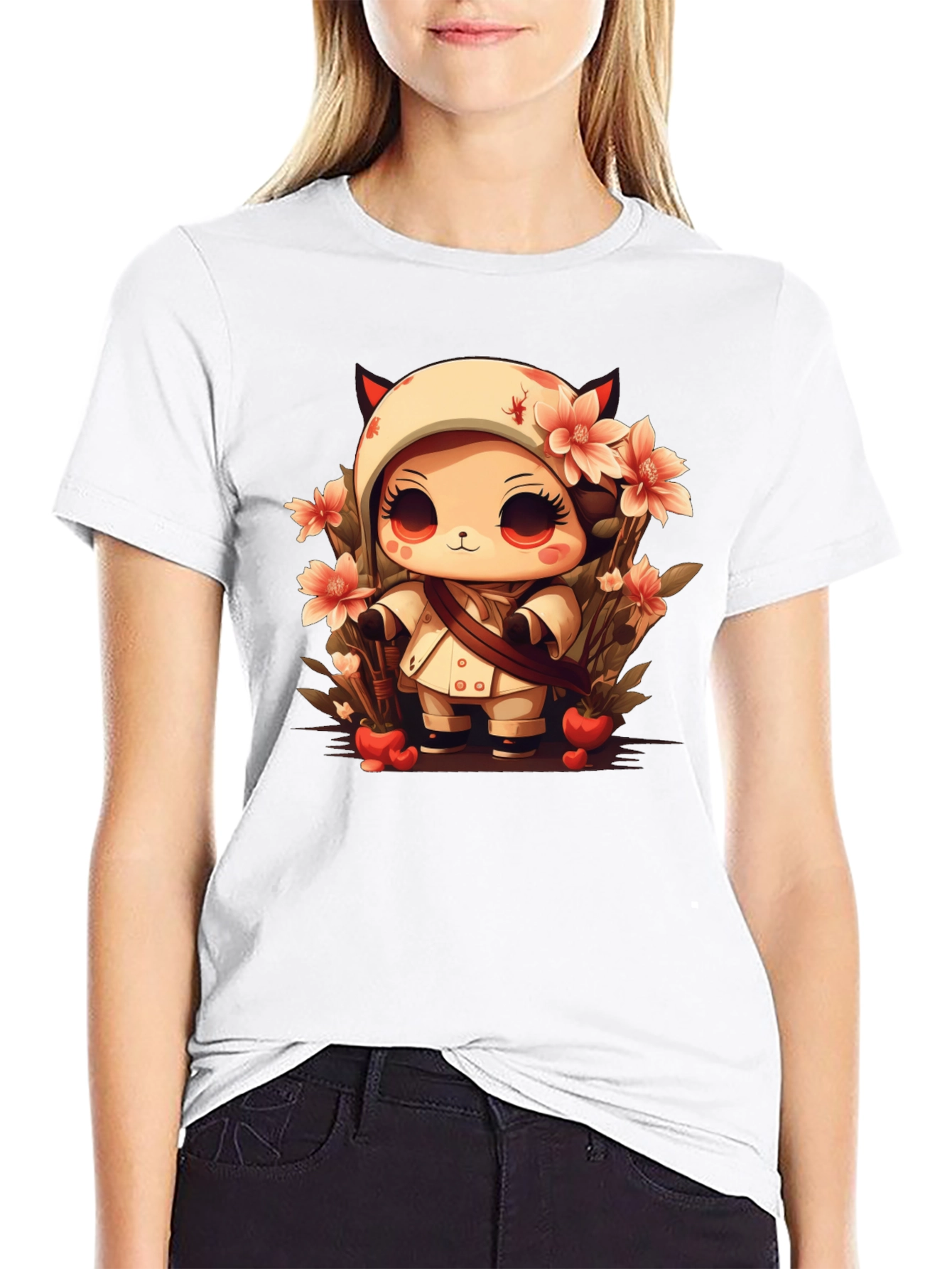 Cute Devil Anime Style Graphic Tee