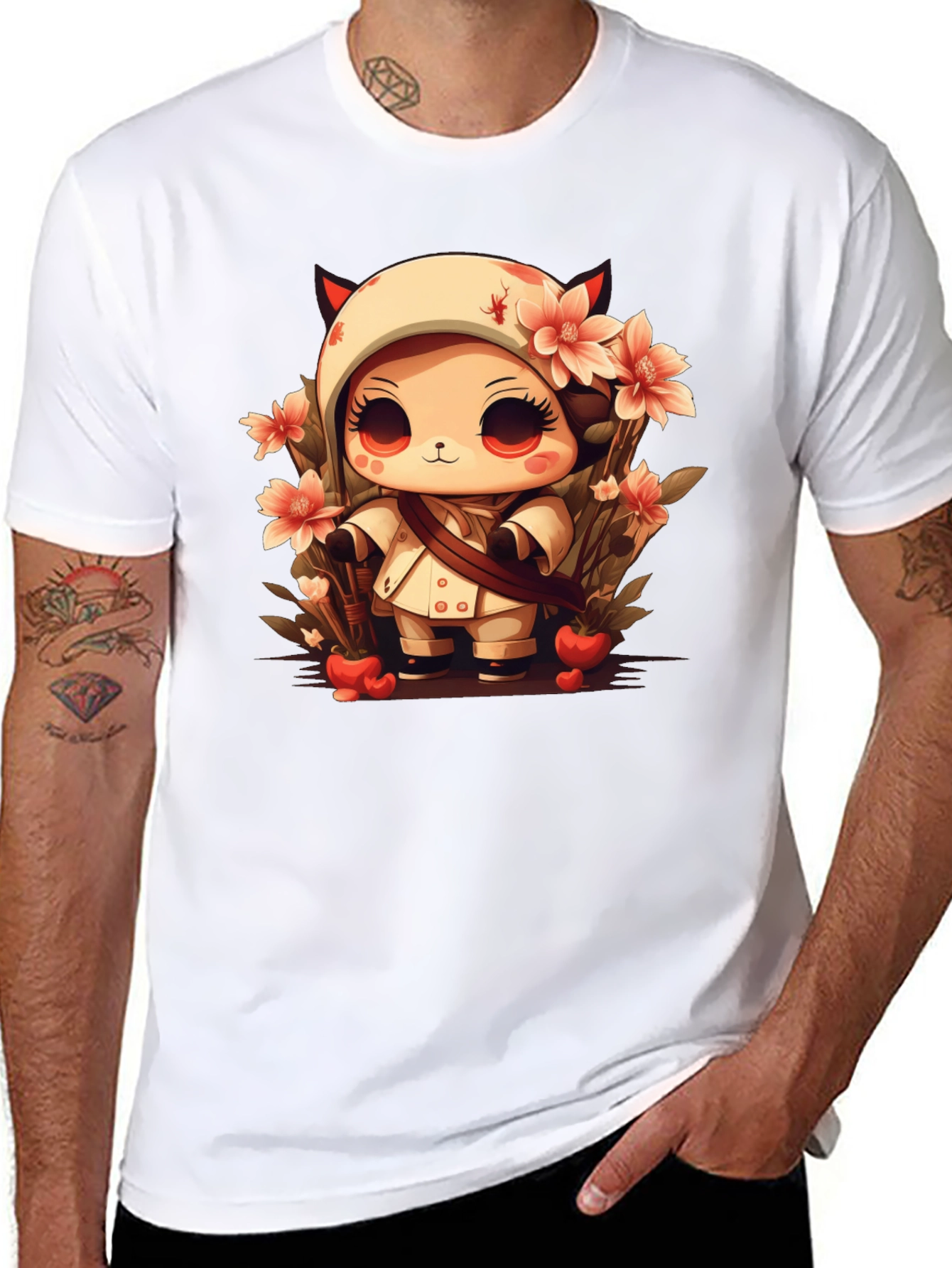Cute Devil Anime Style Graphic Tee