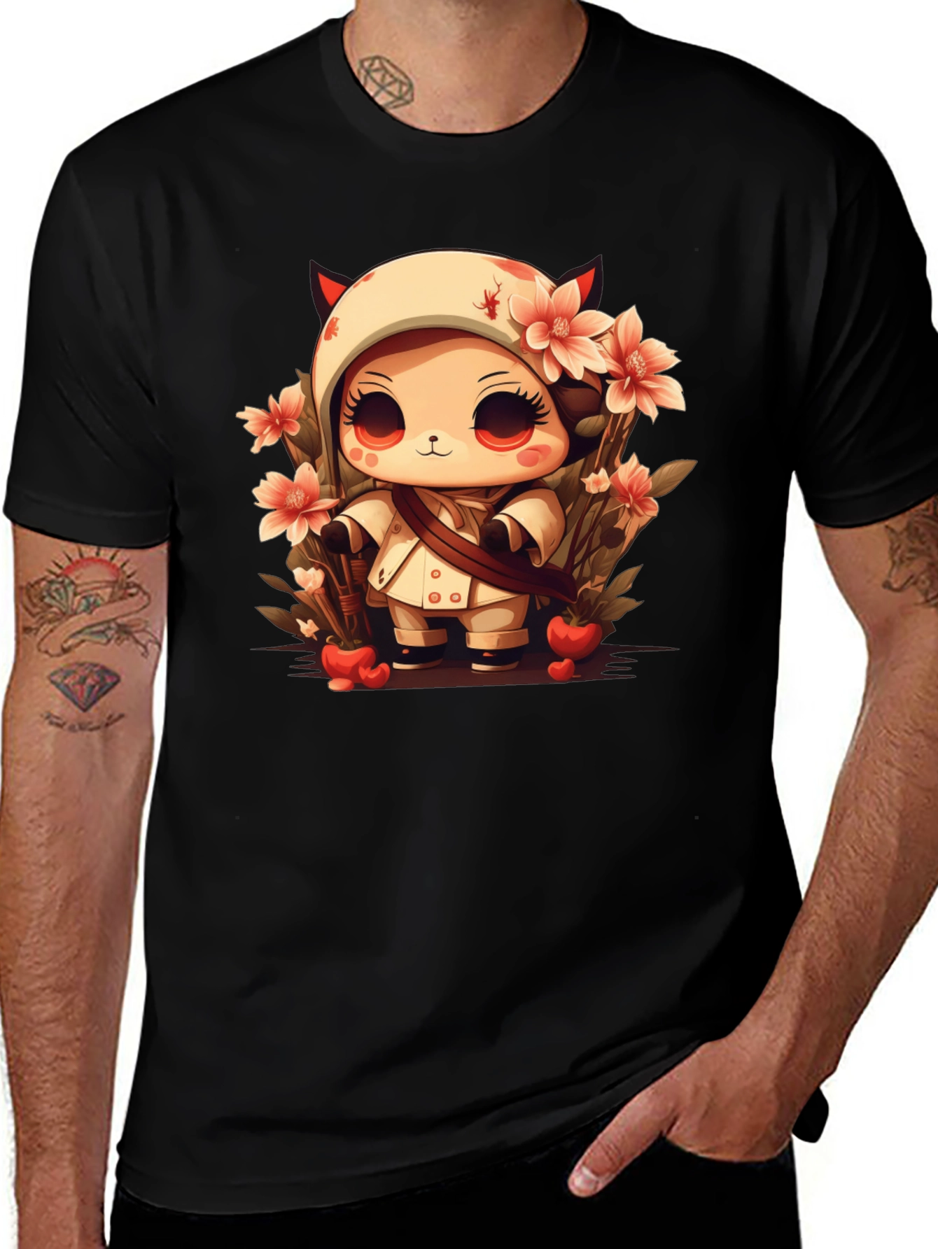 Cute Devil Anime Style Graphic Tee