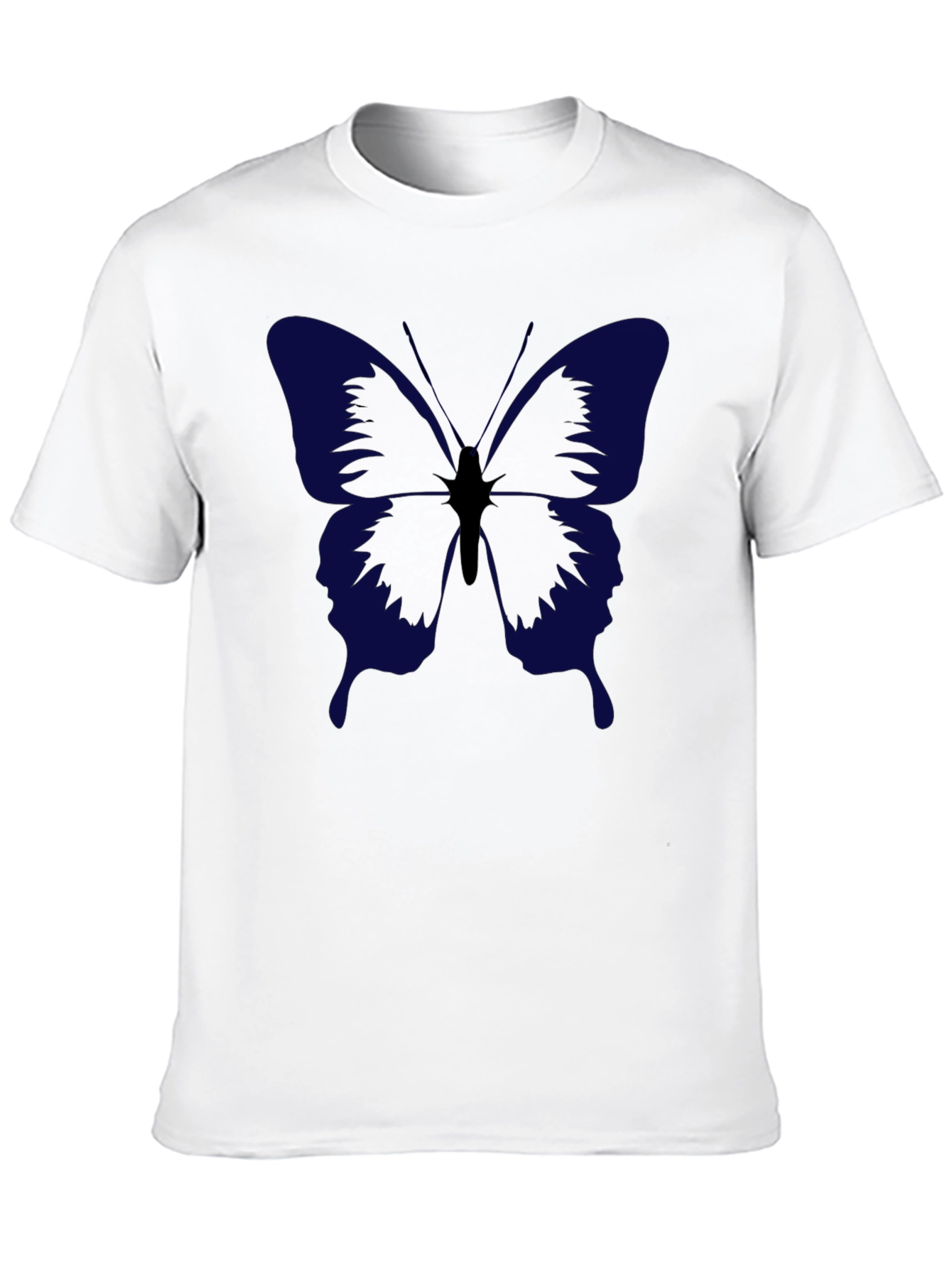 Butterfly Graphic Print Mens Black T-Shirt