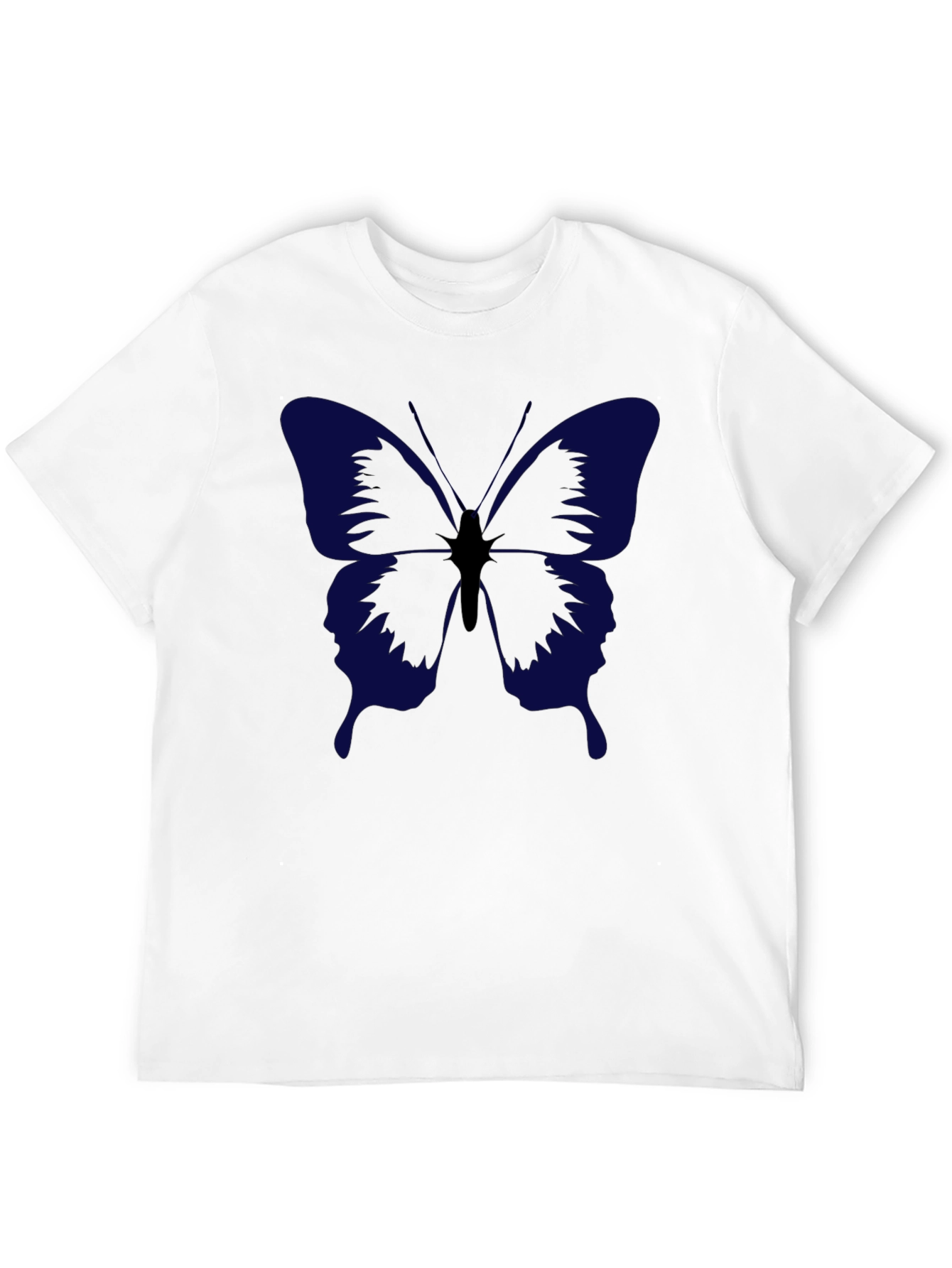 Butterfly Graphic Print Mens Black T-Shirt