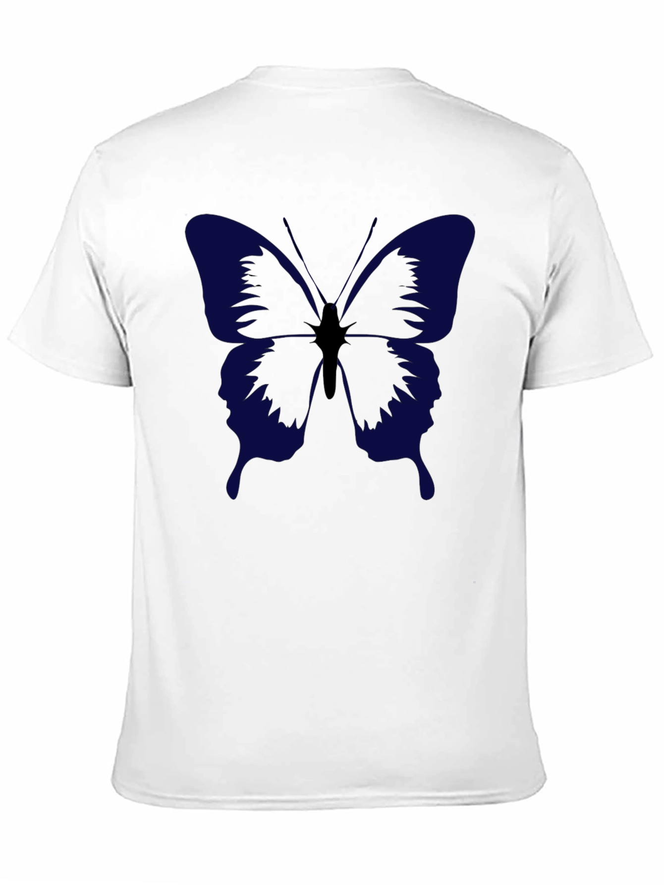Butterfly Graphic Print Mens Black T-Shirt