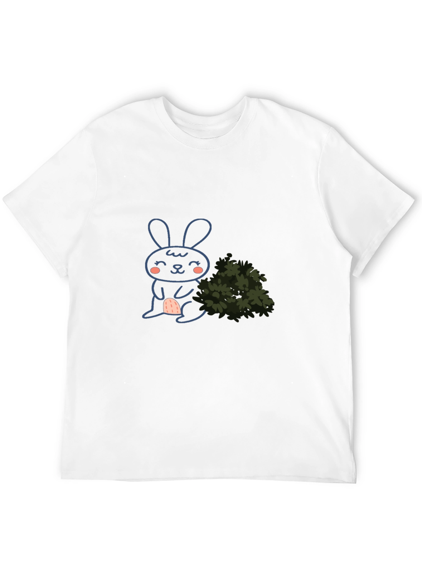 Cute Bunny Graphic Black T-Shirt