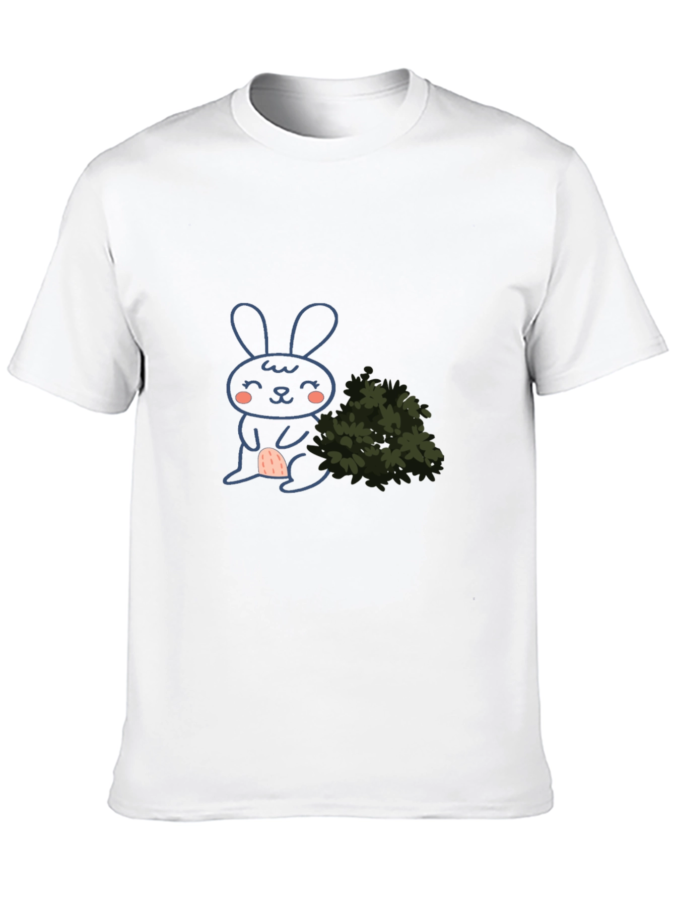 Cute Bunny Graphic Black T-Shirt