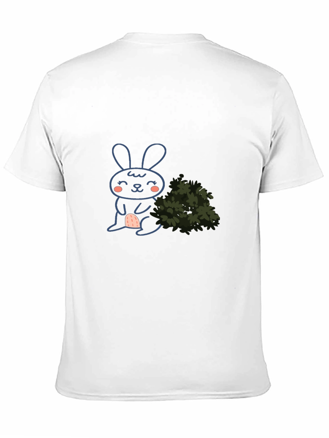 Cute Bunny Graphic Black T-Shirt