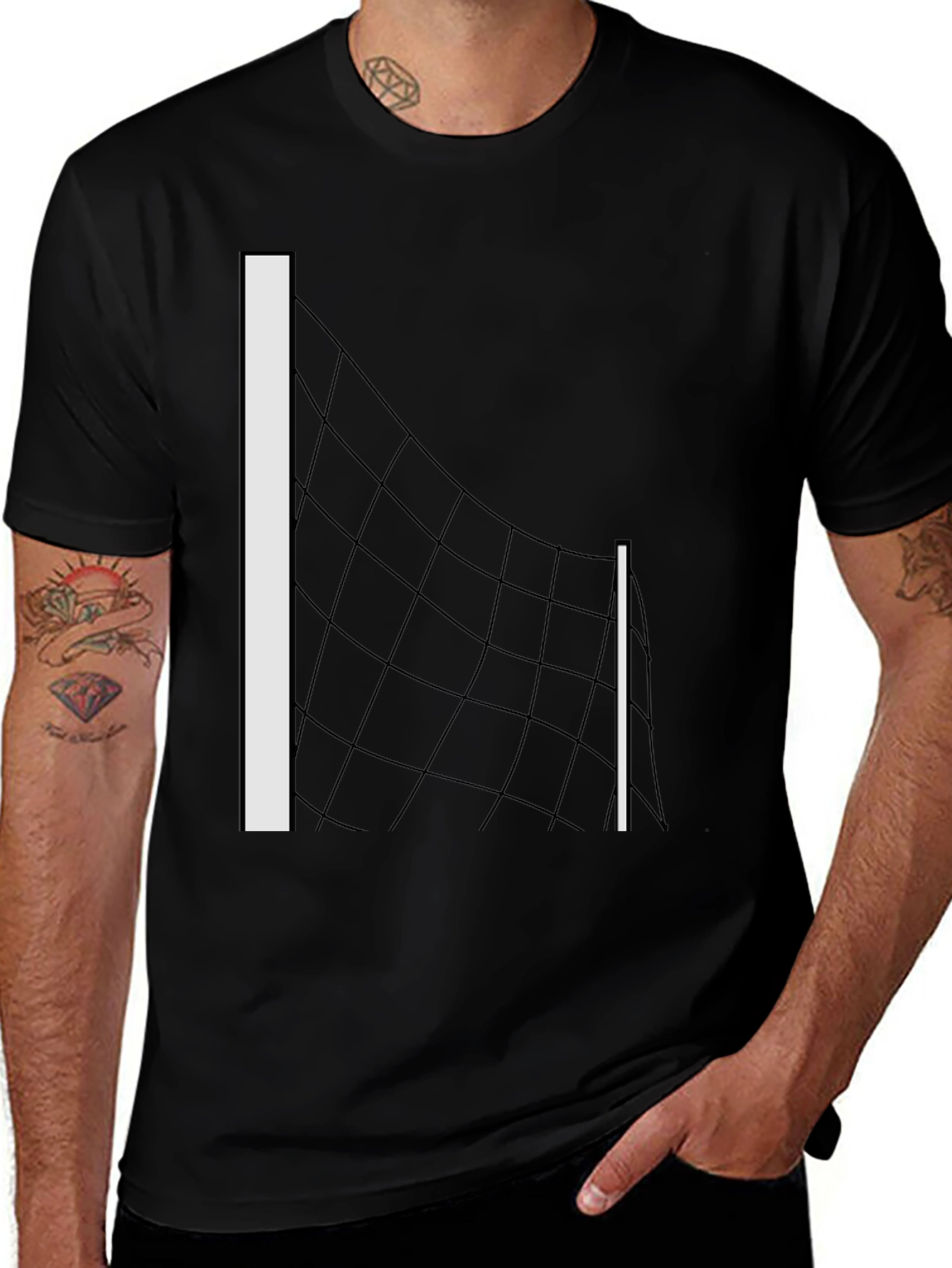 Abstract Net T-Shirt: Modern Graphic Tee