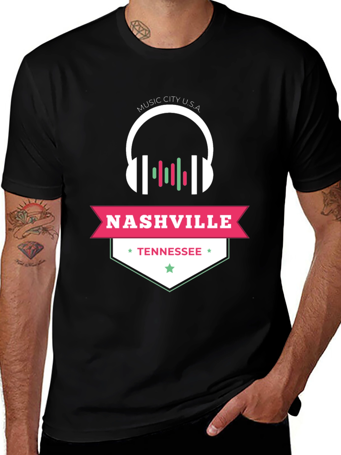 Nashville Tennessee Music City USA Graphic Tee