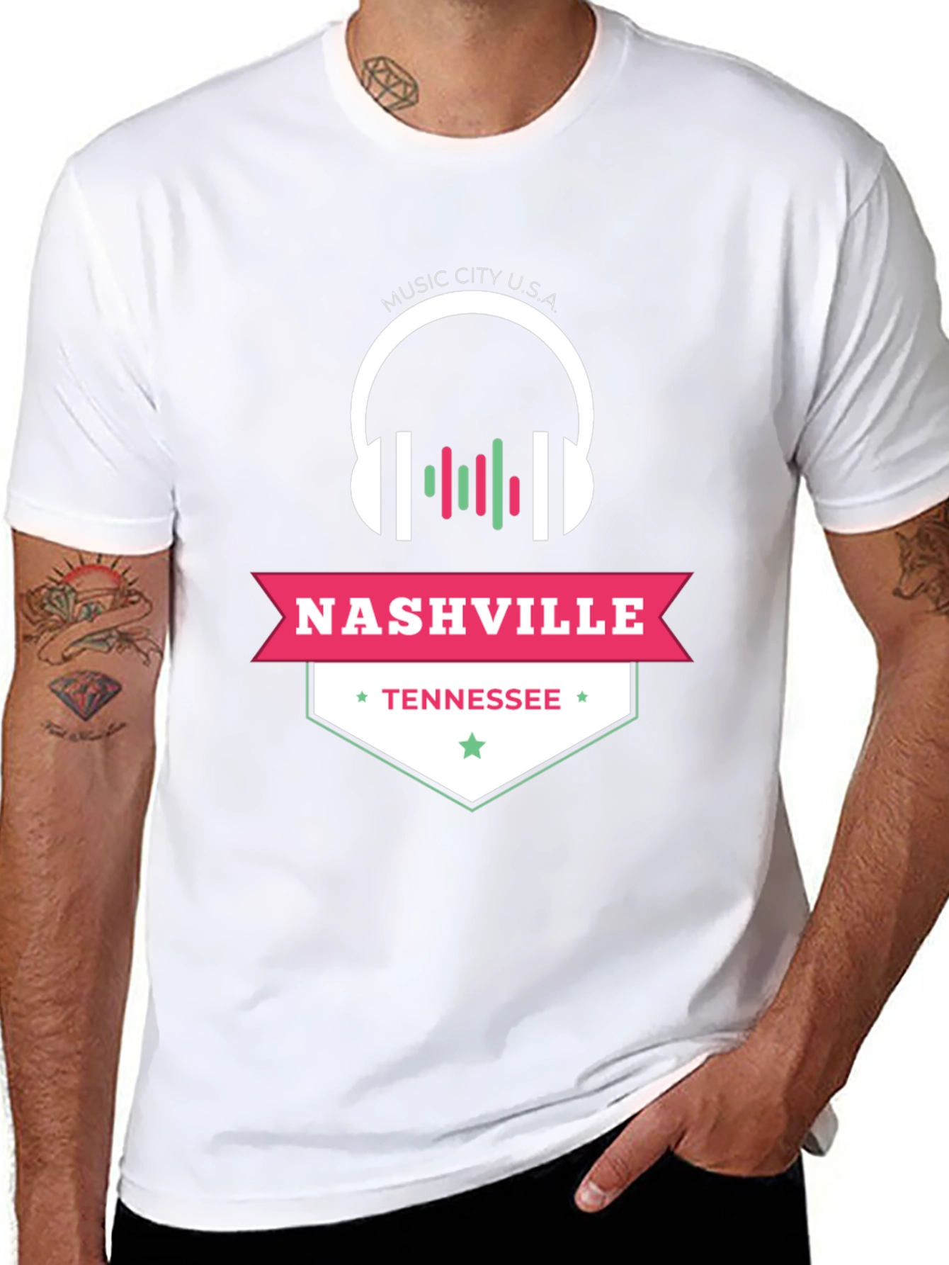 Nashville Tennessee Music City USA Graphic Tee