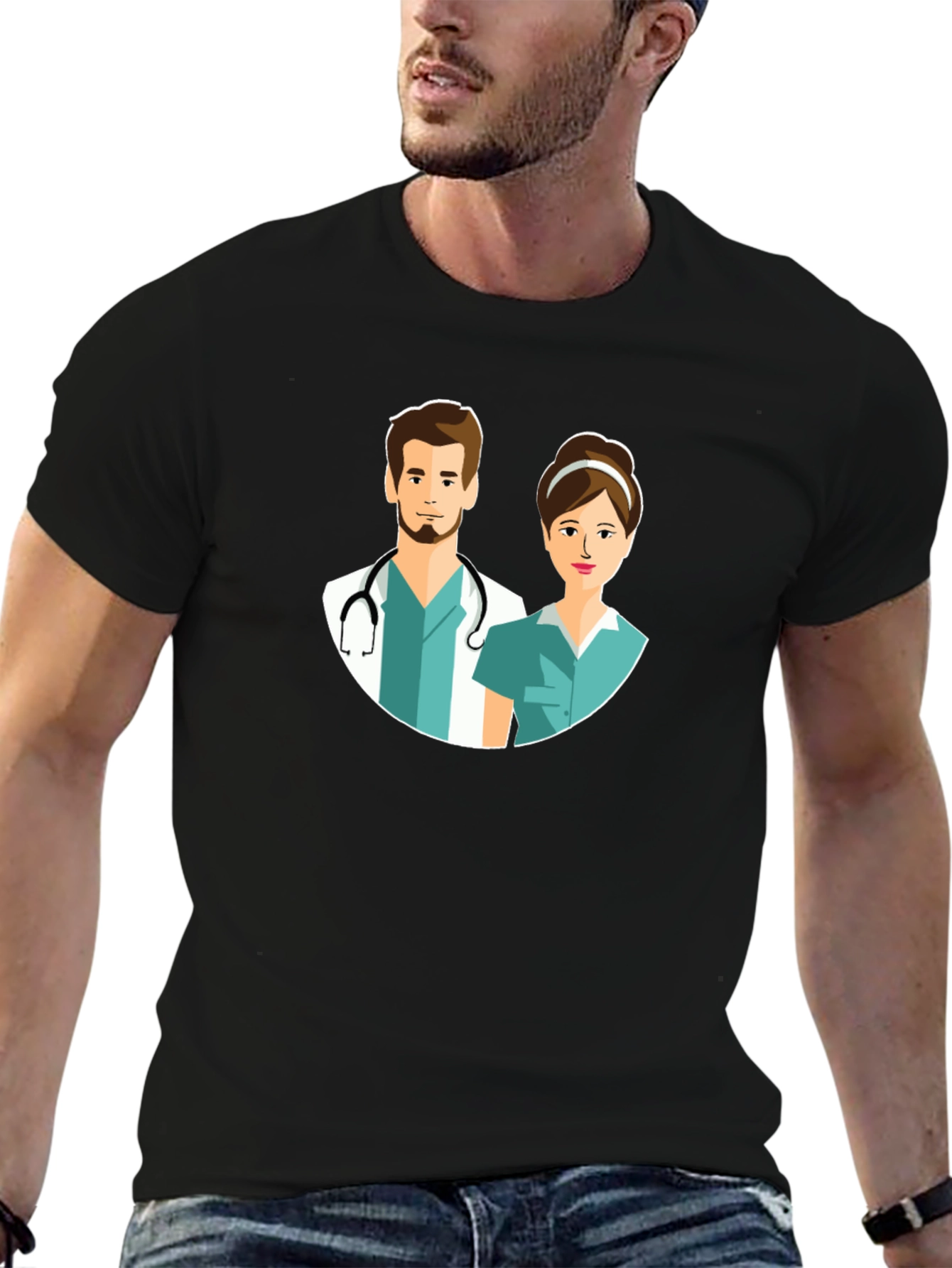 Doctors and Nurses Black T-Shirt