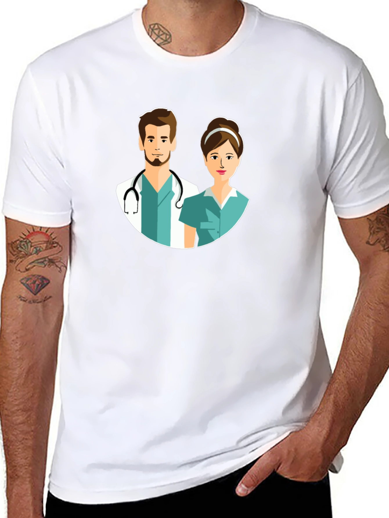 Doctors and Nurses Black T-Shirt