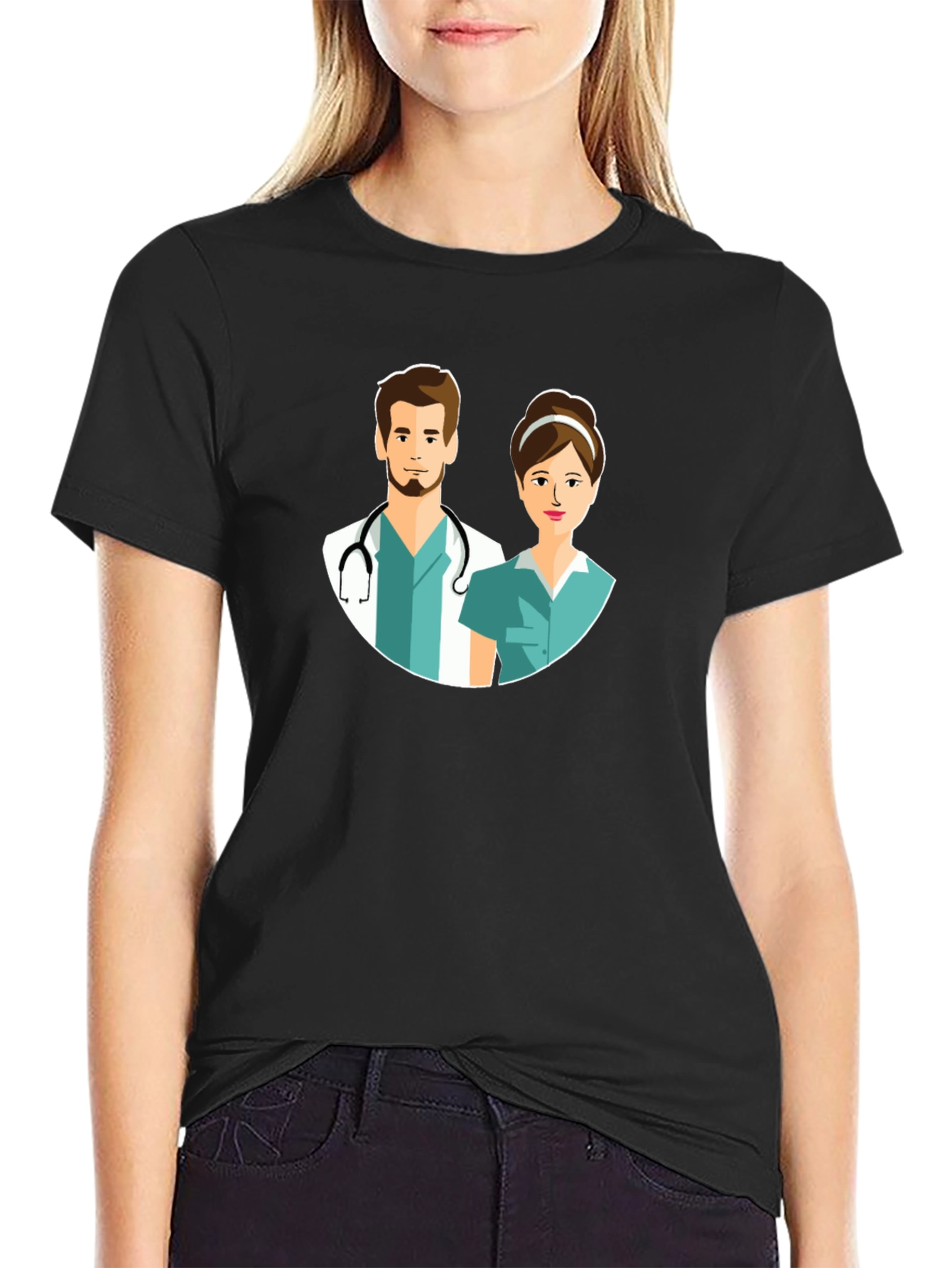 Doctors and Nurses Black T-Shirt