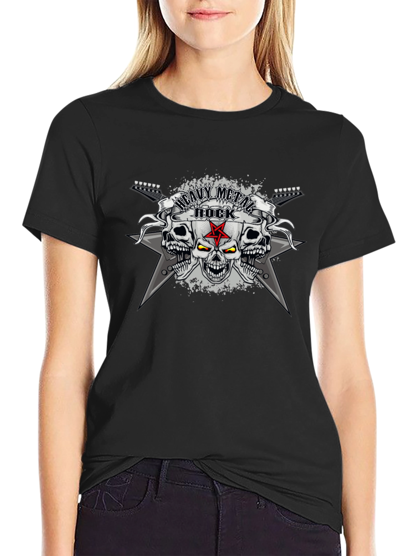 Heavy Metal Rock Skull T-Shirt