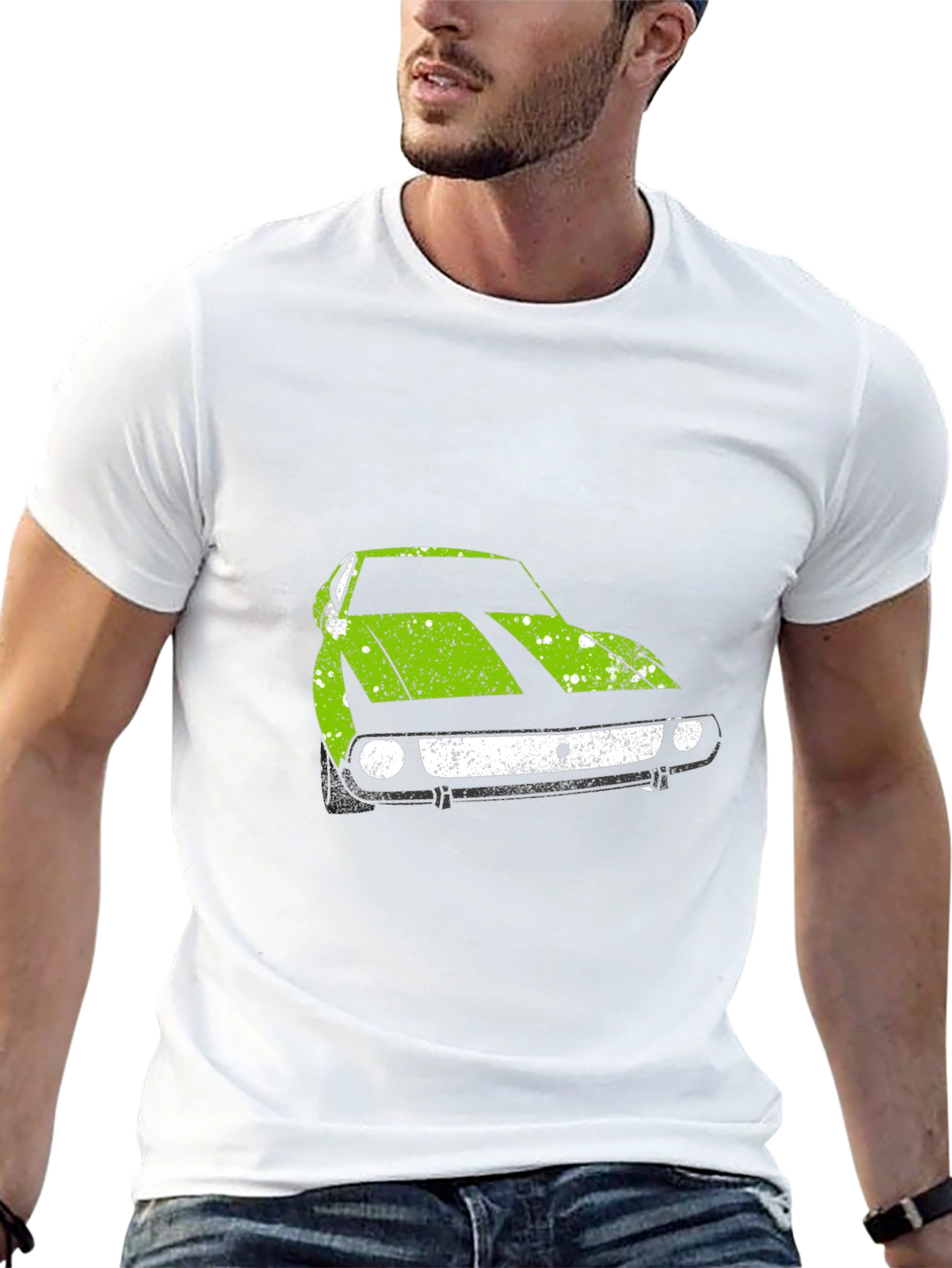 Retro Car Graphic Tee - Black