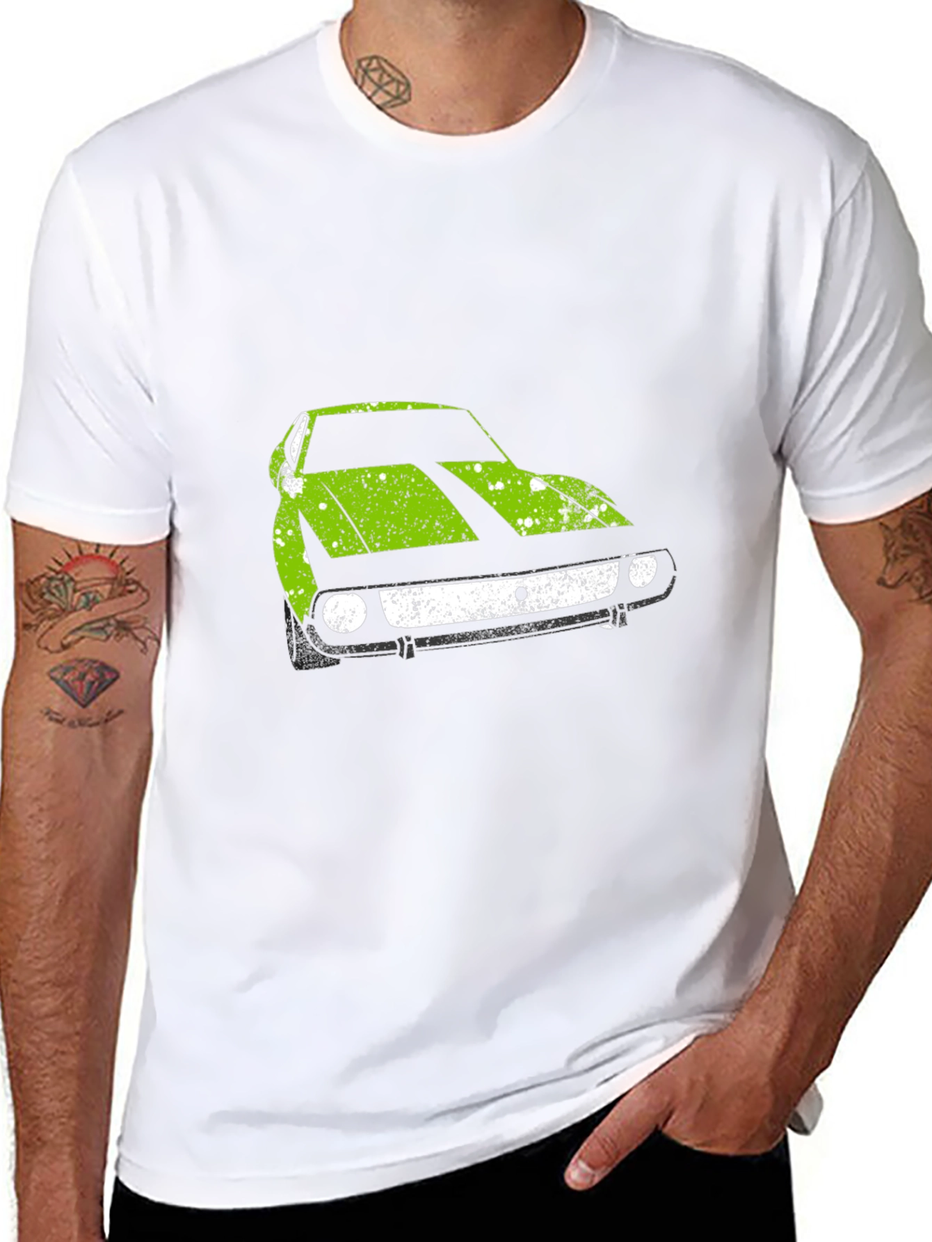 Retro Car Graphic Tee - Black