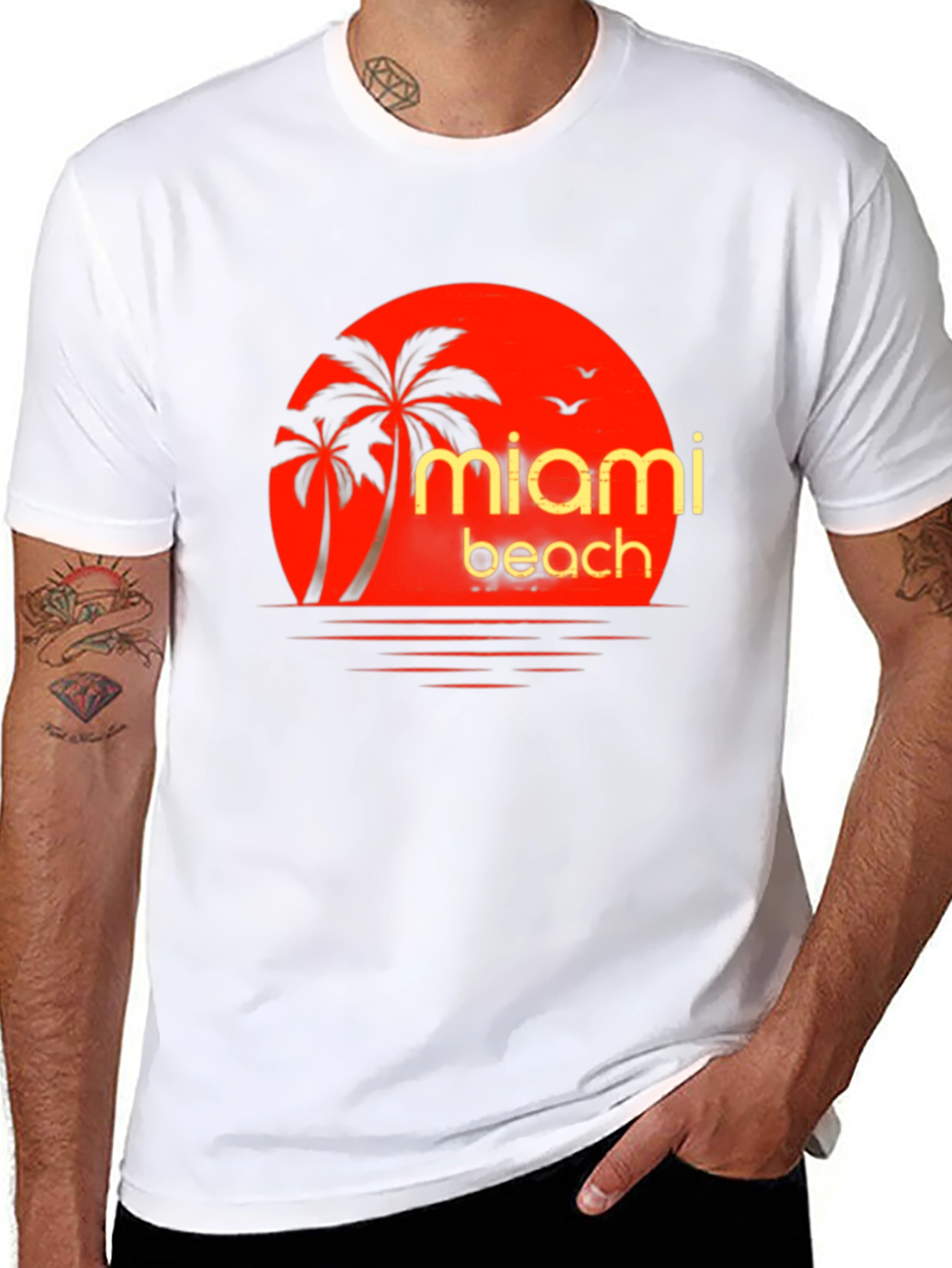 Miami Beach Palm Tree Graphic Tee