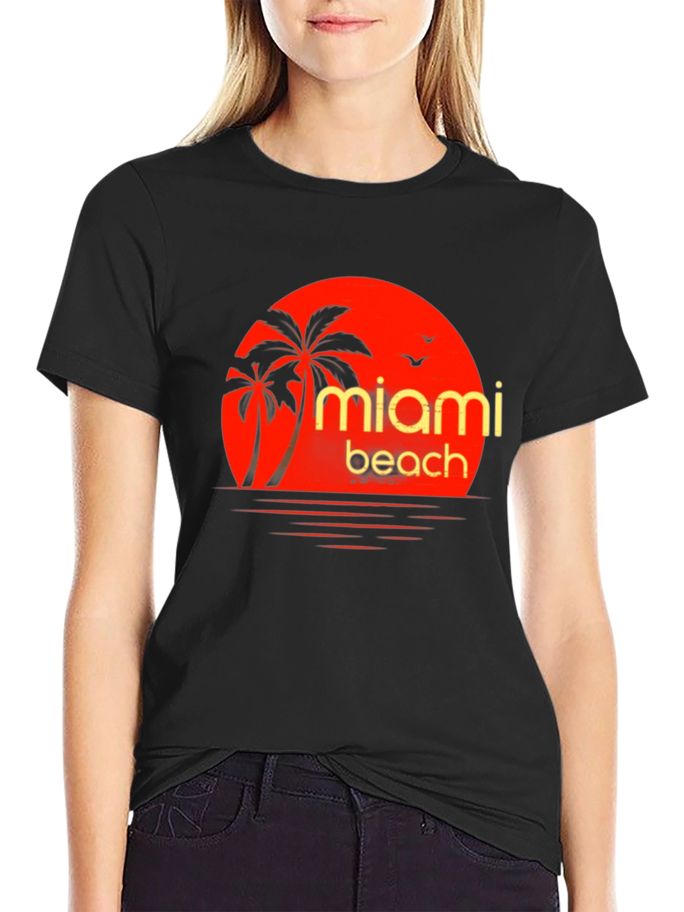 Miami Beach Palm Tree Graphic Tee