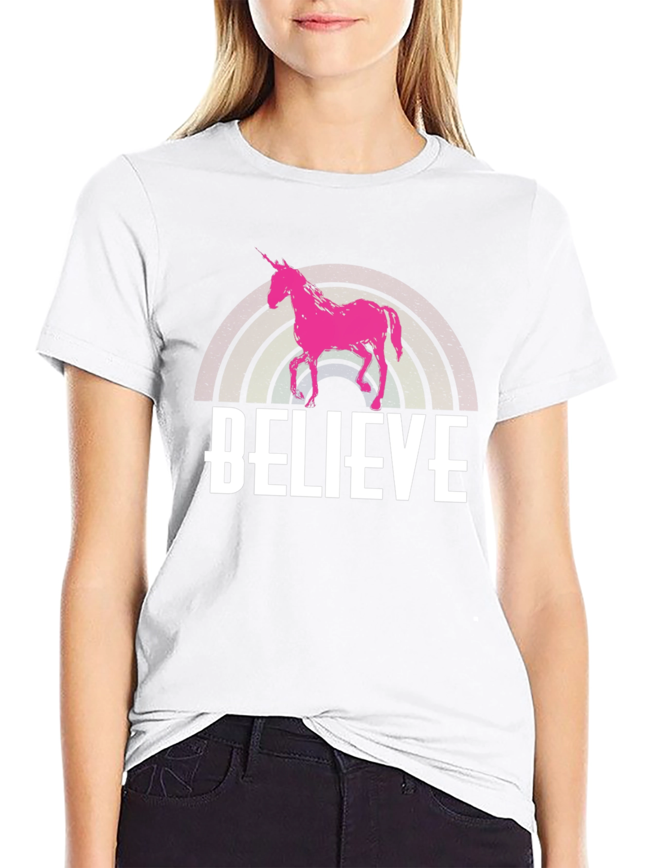 Believe Unicorn Graphic T-Shirt
