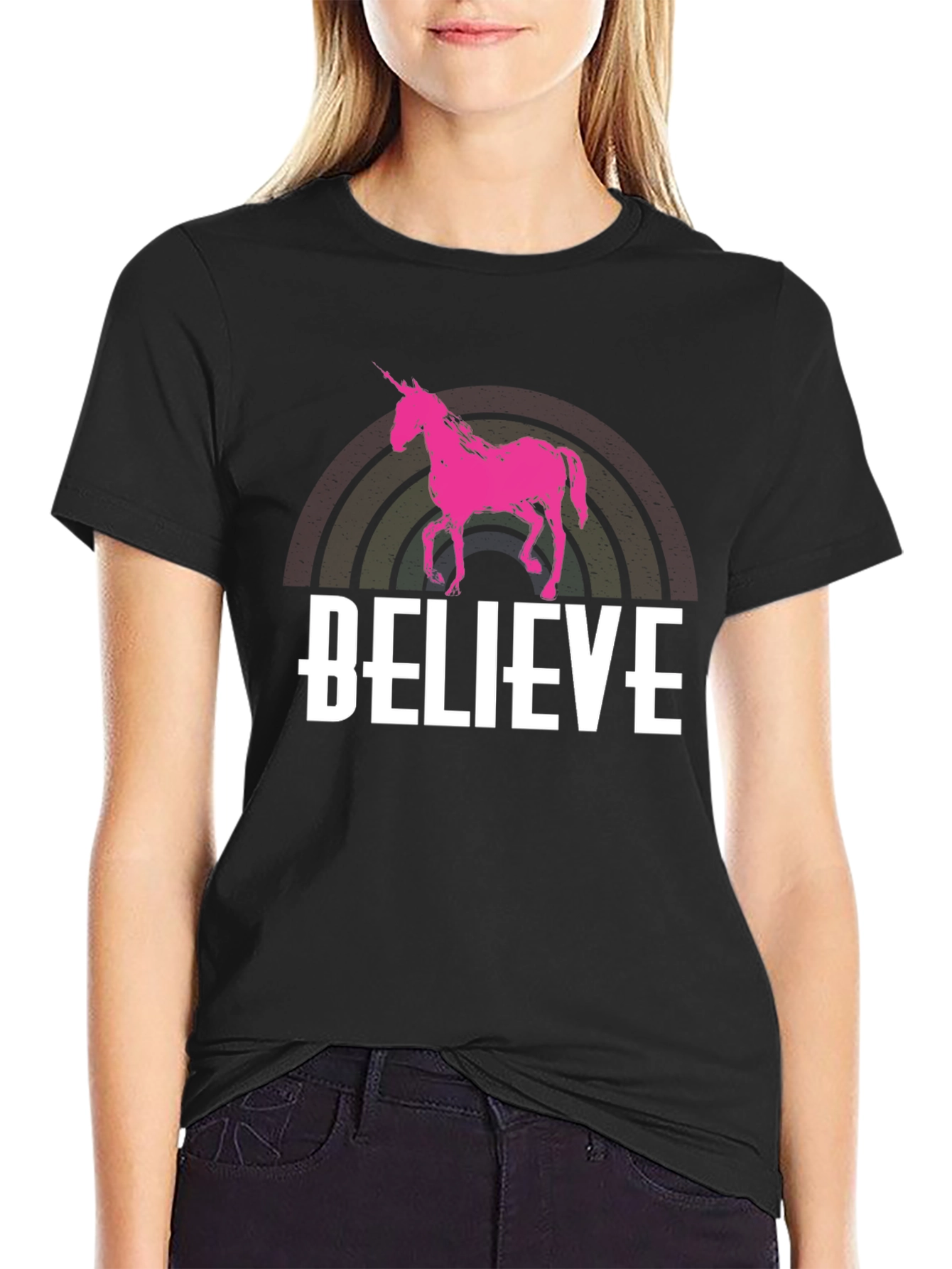 Believe Unicorn Graphic T-Shirt