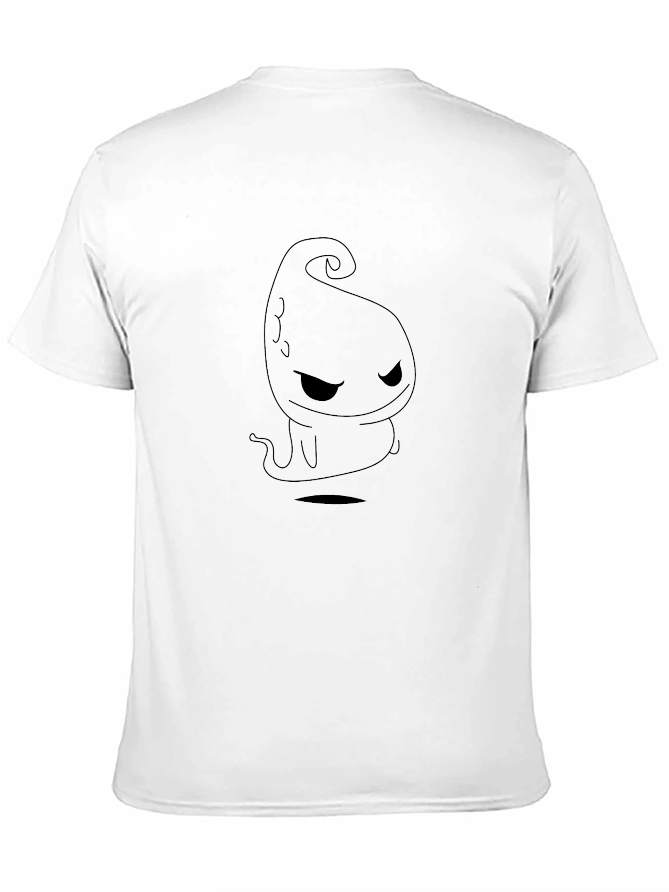 Spooky Ghost Graphic Tee - Mens Black T-Shirt