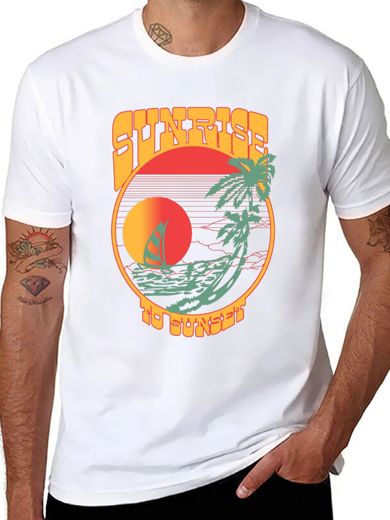 Retro Sunrise to Sunset Graphic T-Shirt