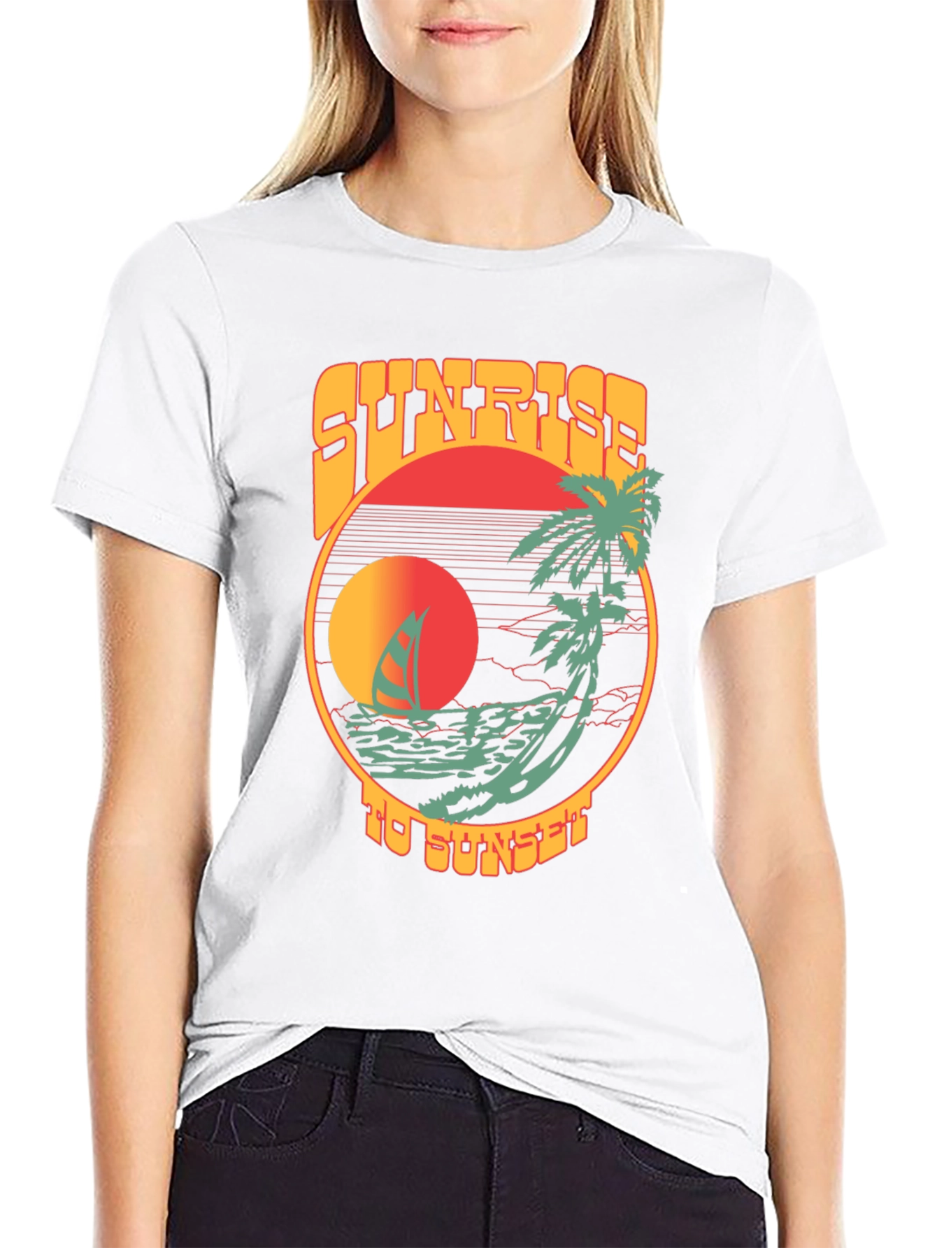 Retro Sunrise to Sunset Graphic T-Shirt