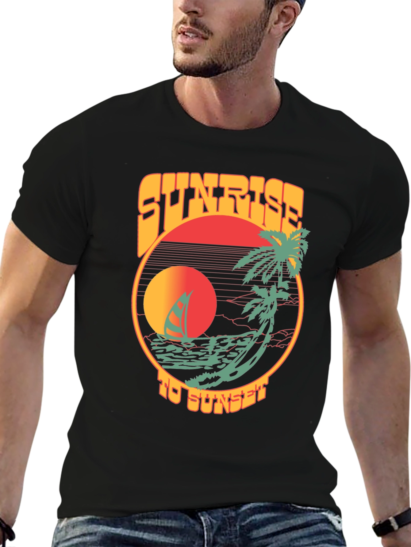Retro Sunrise to Sunset Graphic T-Shirt