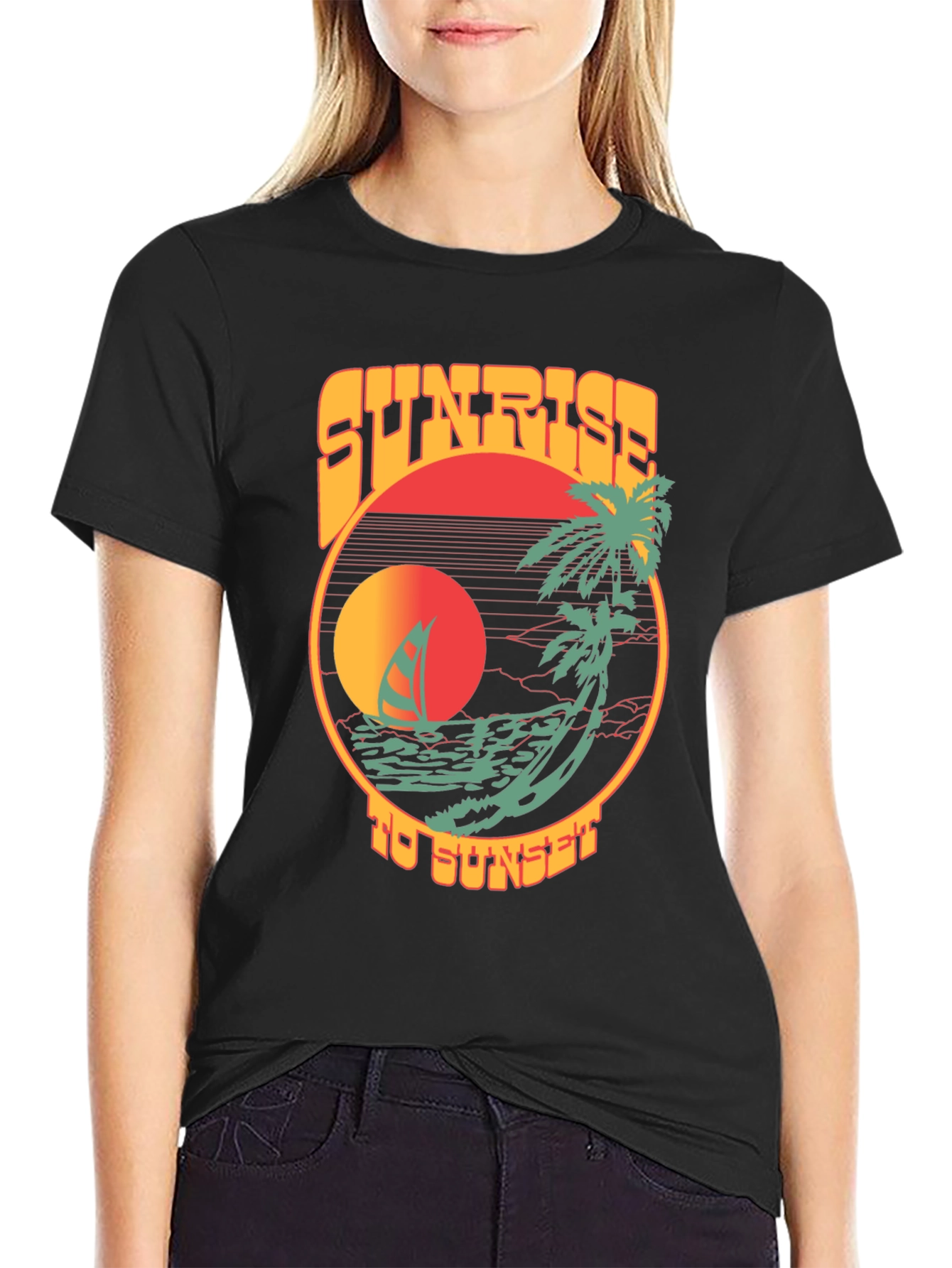 Retro Sunrise to Sunset Graphic T-Shirt
