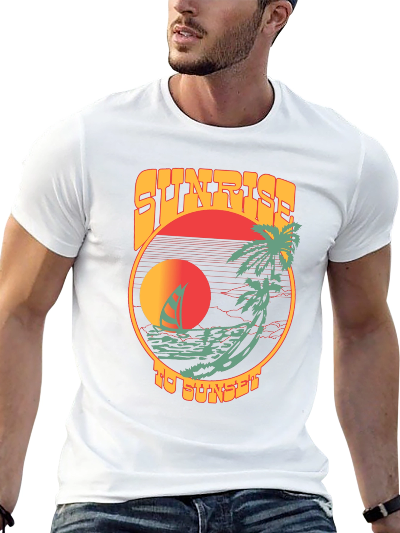 Retro Sunrise to Sunset Graphic T-Shirt