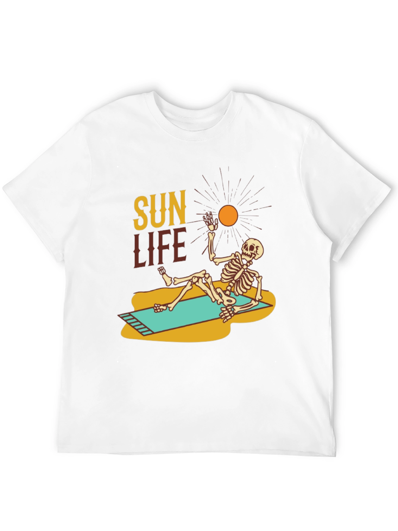 Sun Life Skeleton Graphic Tee - Beach Vibe