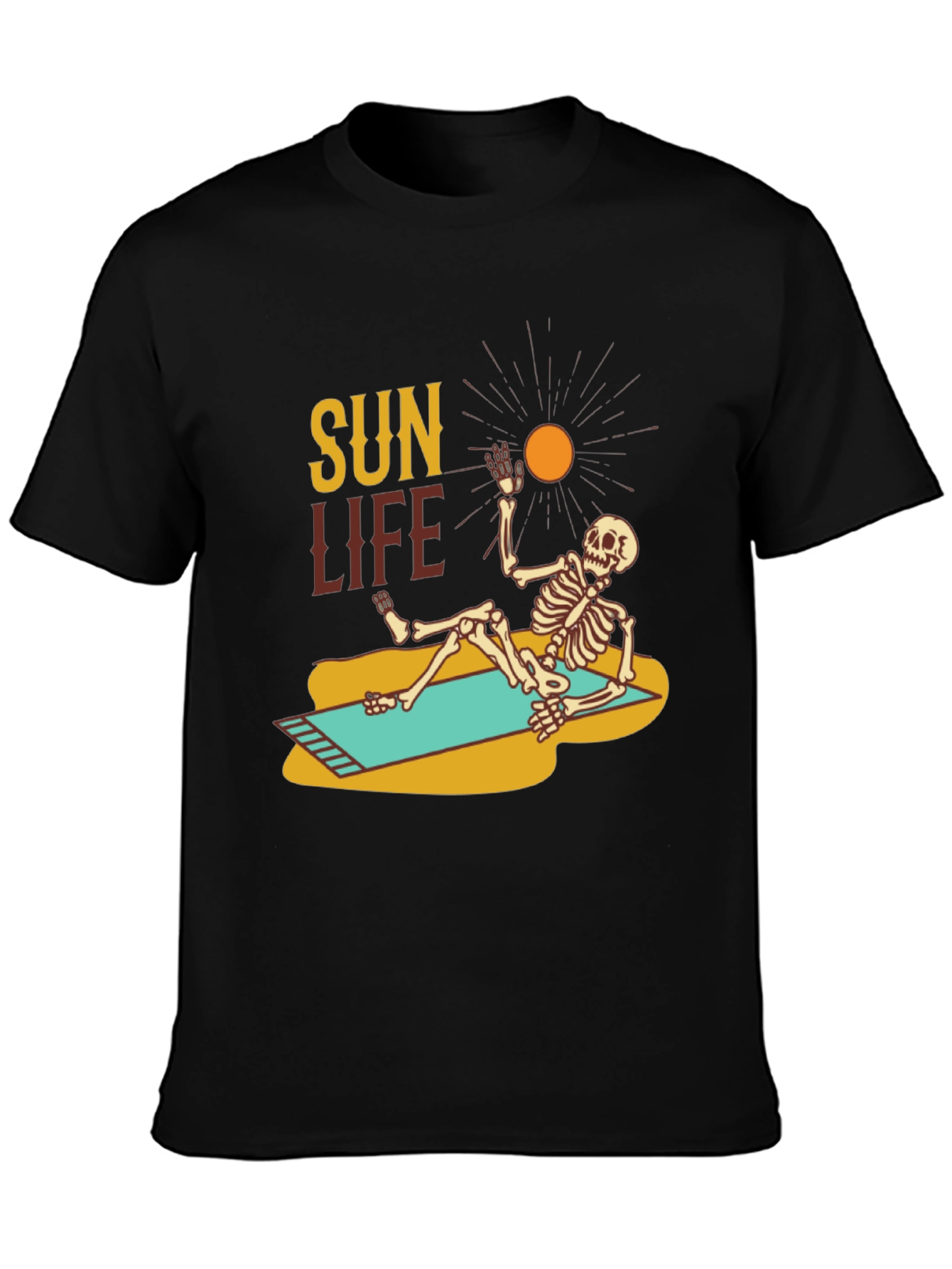 Sun Life Skeleton Graphic Tee - Beach Vibe