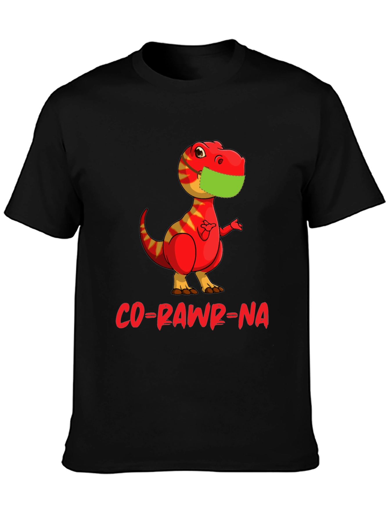 Co-Rawr-Na T-Shirt - Dino with Mask Graphic Tee