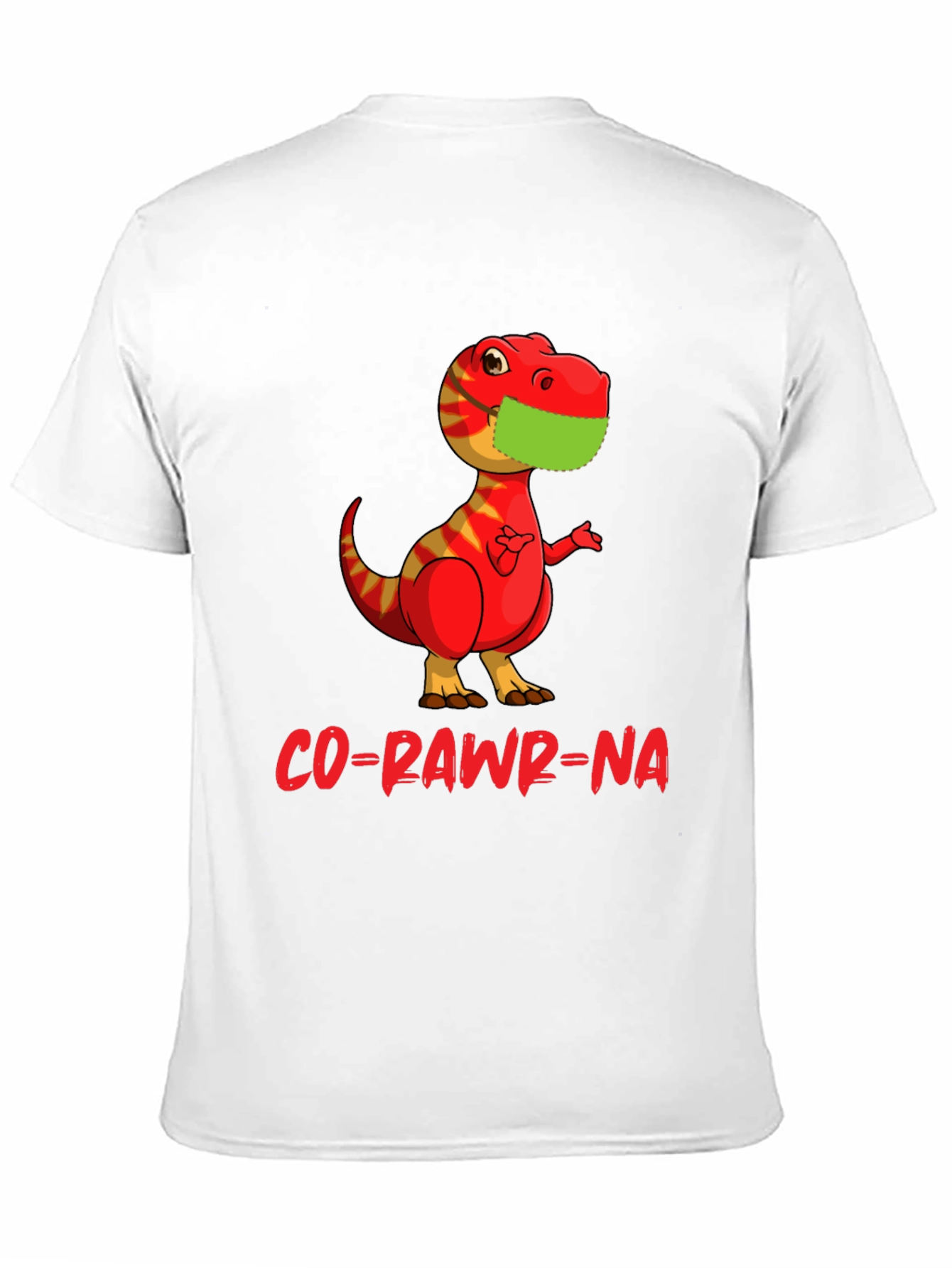 Co-Rawr-Na T-Shirt - Dino with Mask Graphic Tee