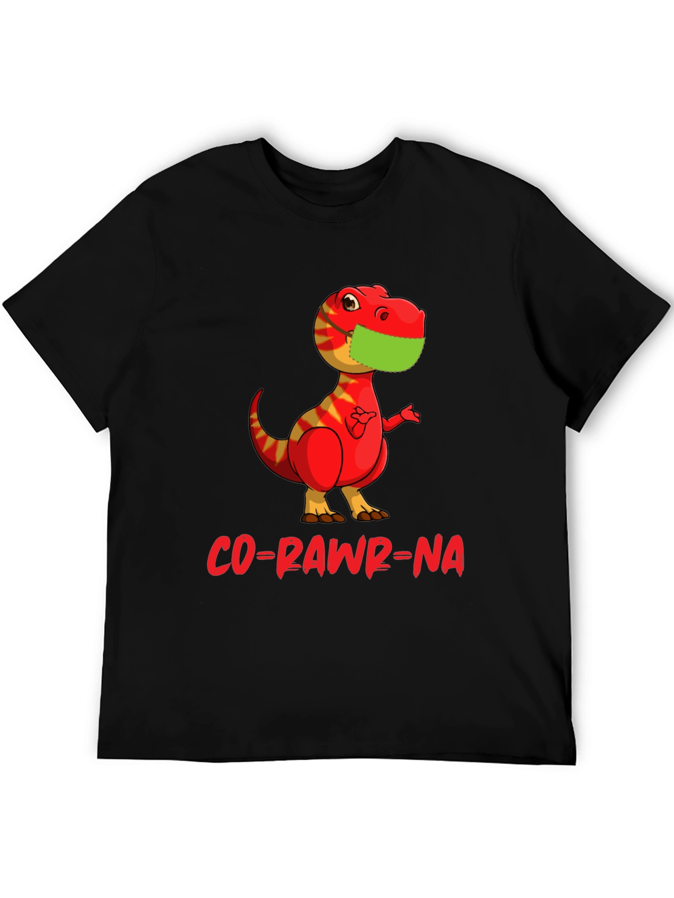 Co-Rawr-Na T-Shirt - Dino with Mask Graphic Tee