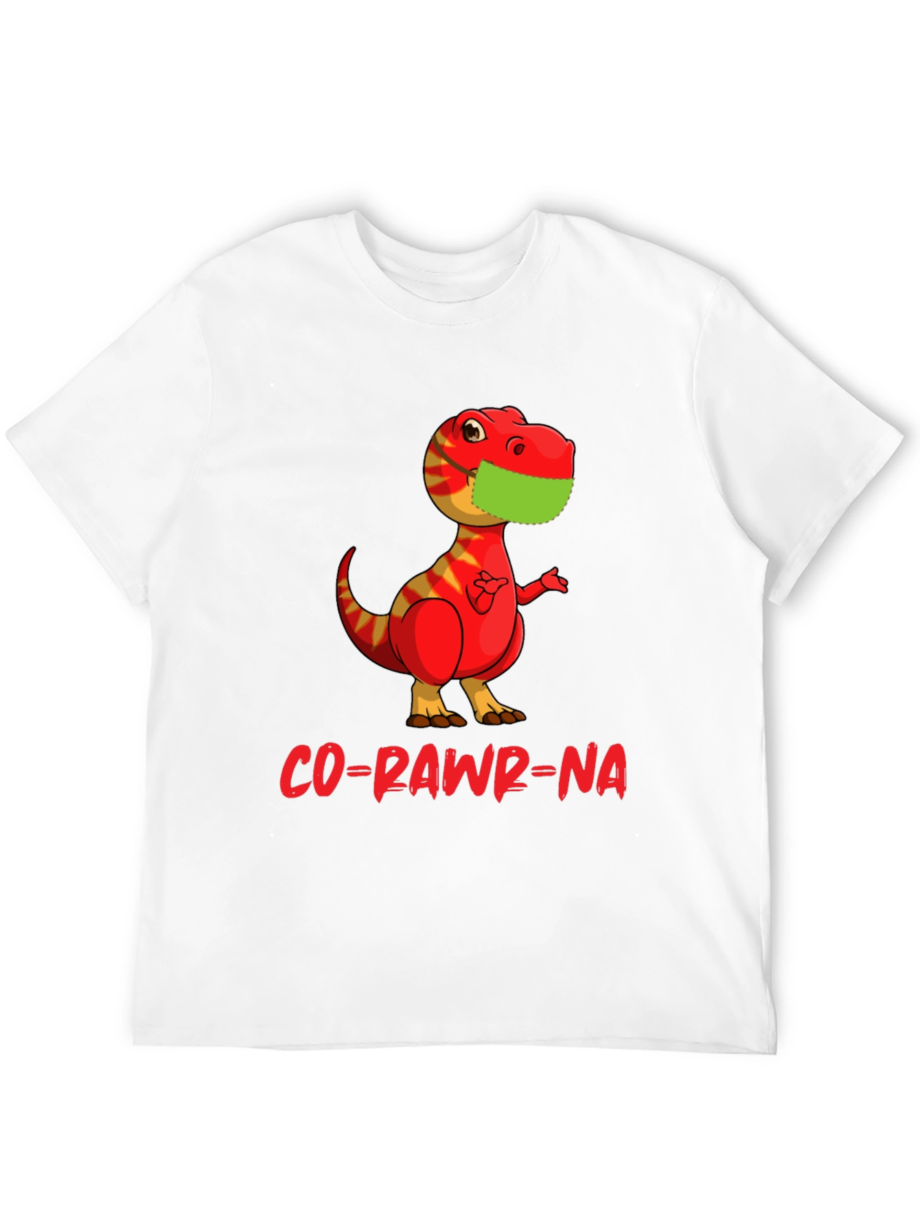 Co-Rawr-Na T-Shirt - Dino with Mask Graphic Tee
