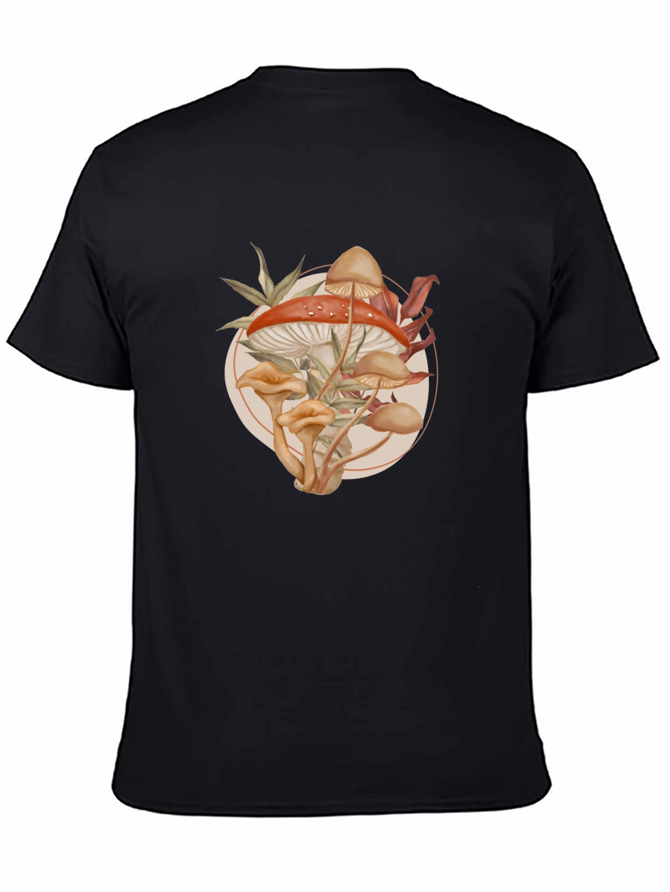 Mushroom Circle Graphic Tee - Nature Inspired Design