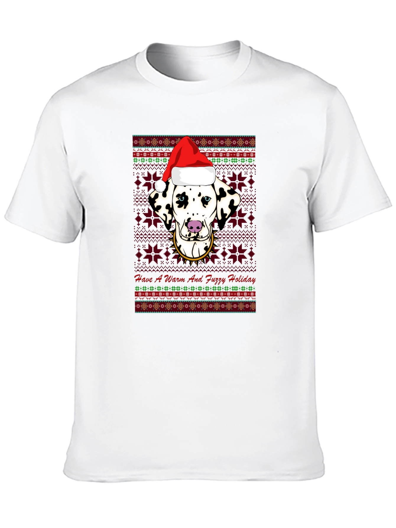 Dalmatian Christmas T-Shirt - Warm and Fuzzy Holiday