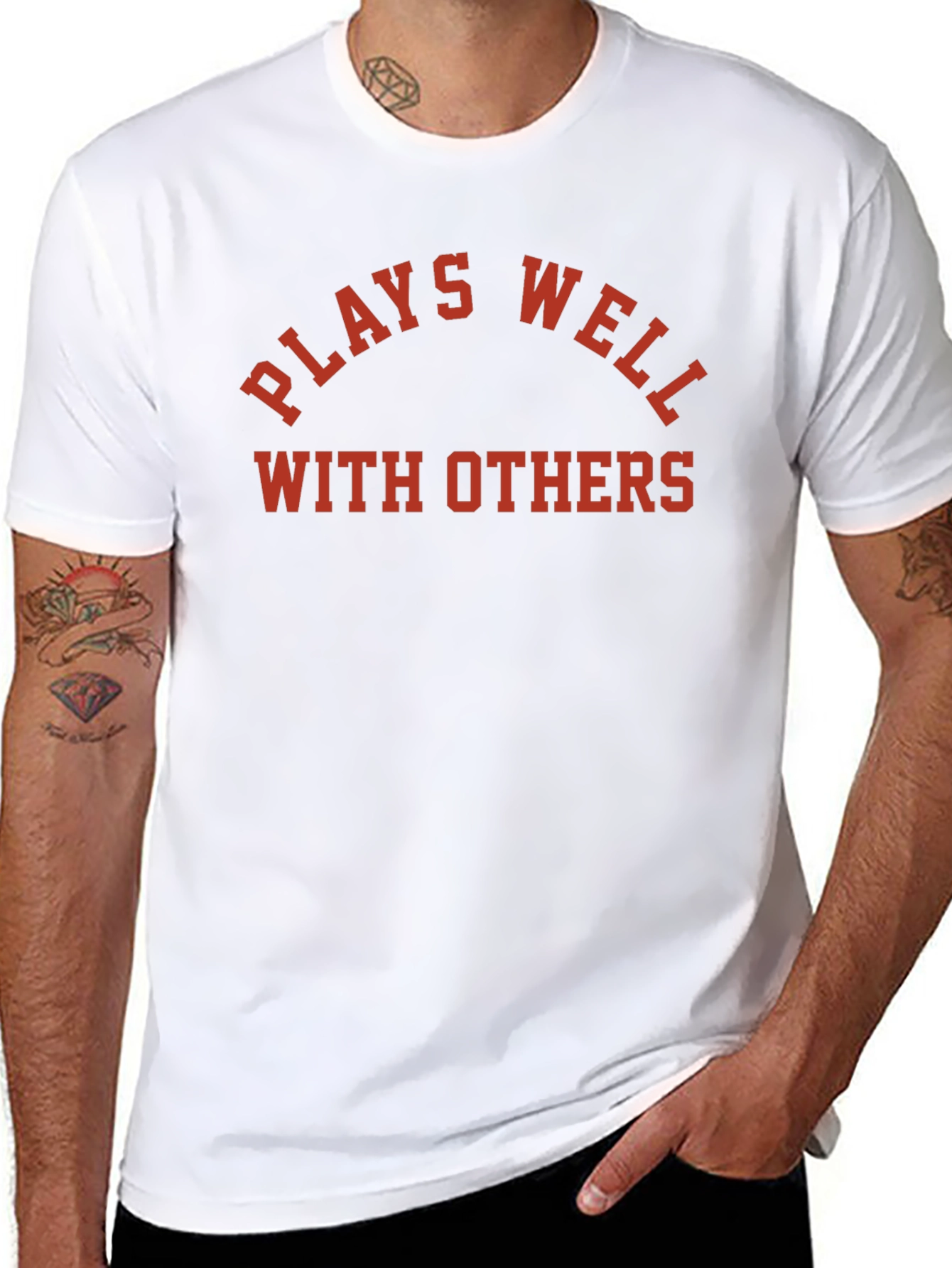 Plays Well With Others Graphic Tee - Black