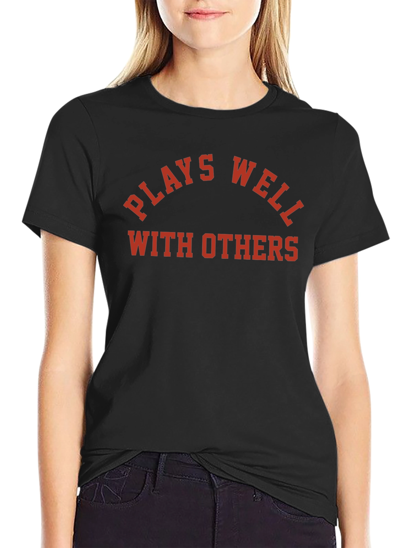Plays Well With Others Graphic Tee - Black