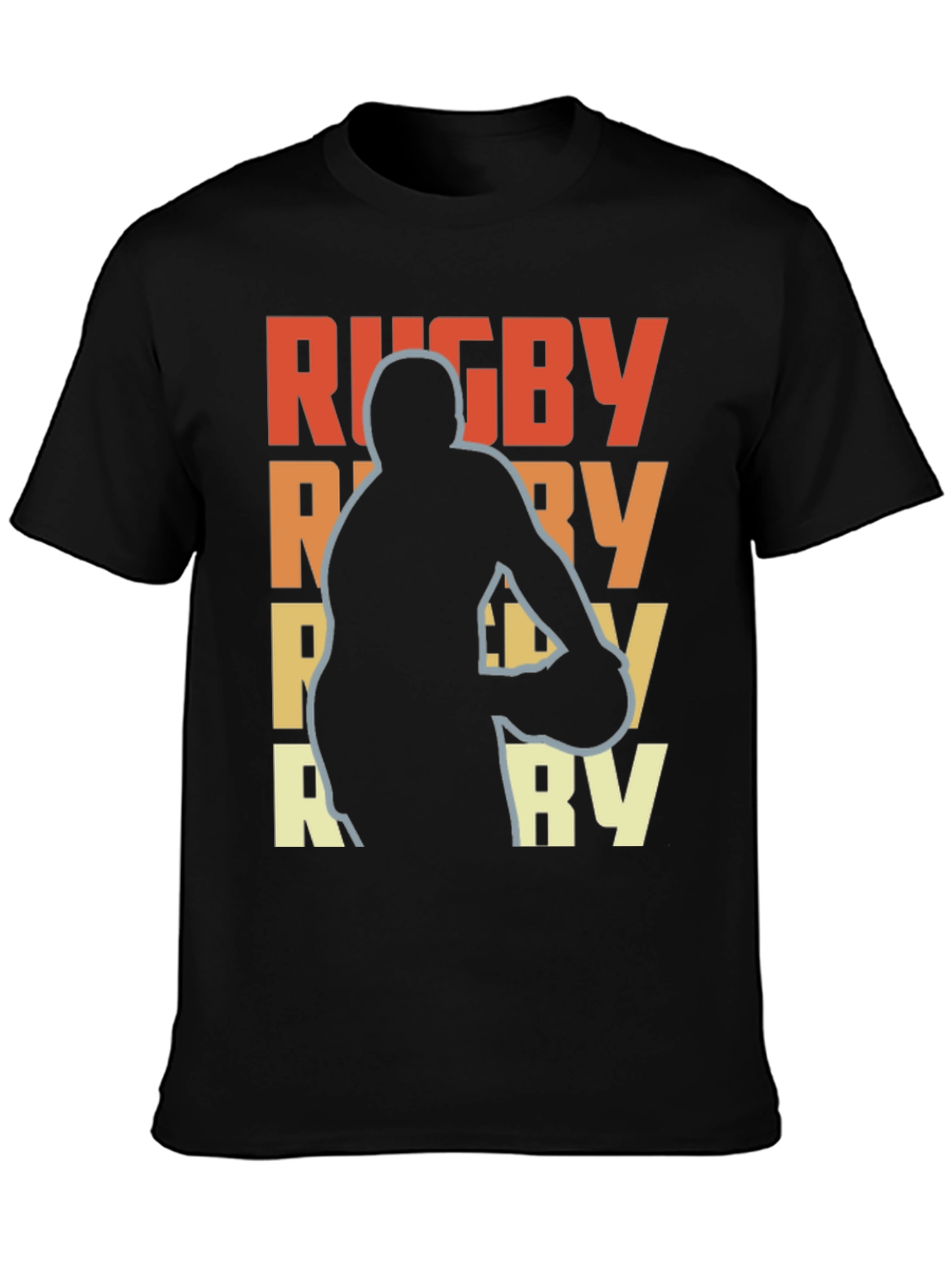 Rugby Player Graphic Tee - Retro Style T-Shirt